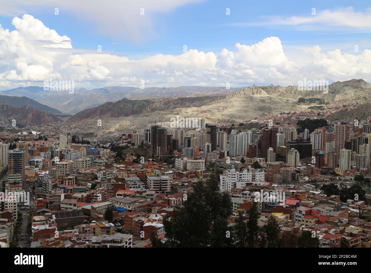 Panorama landscape of La Paz city in Bolivia Stock Photo - Alamy