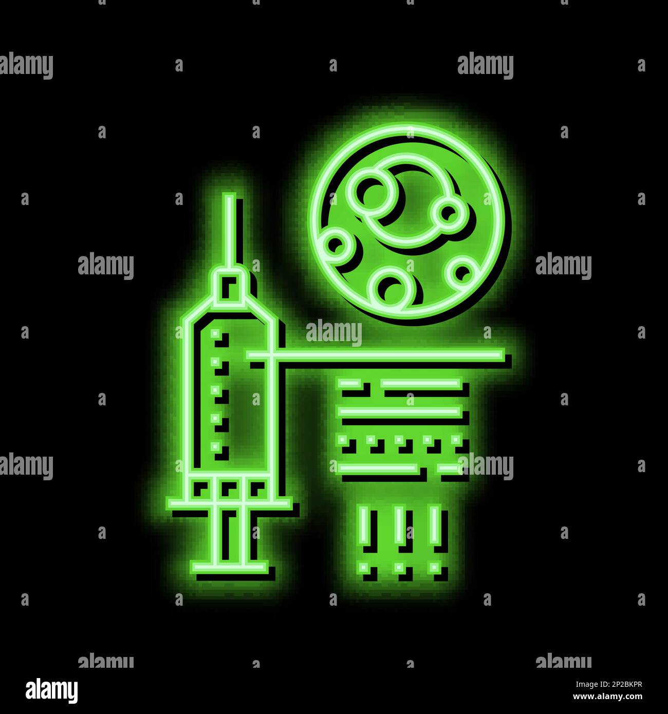 syringe for treat gout pain neon glow icon illustration Stock Vector ...