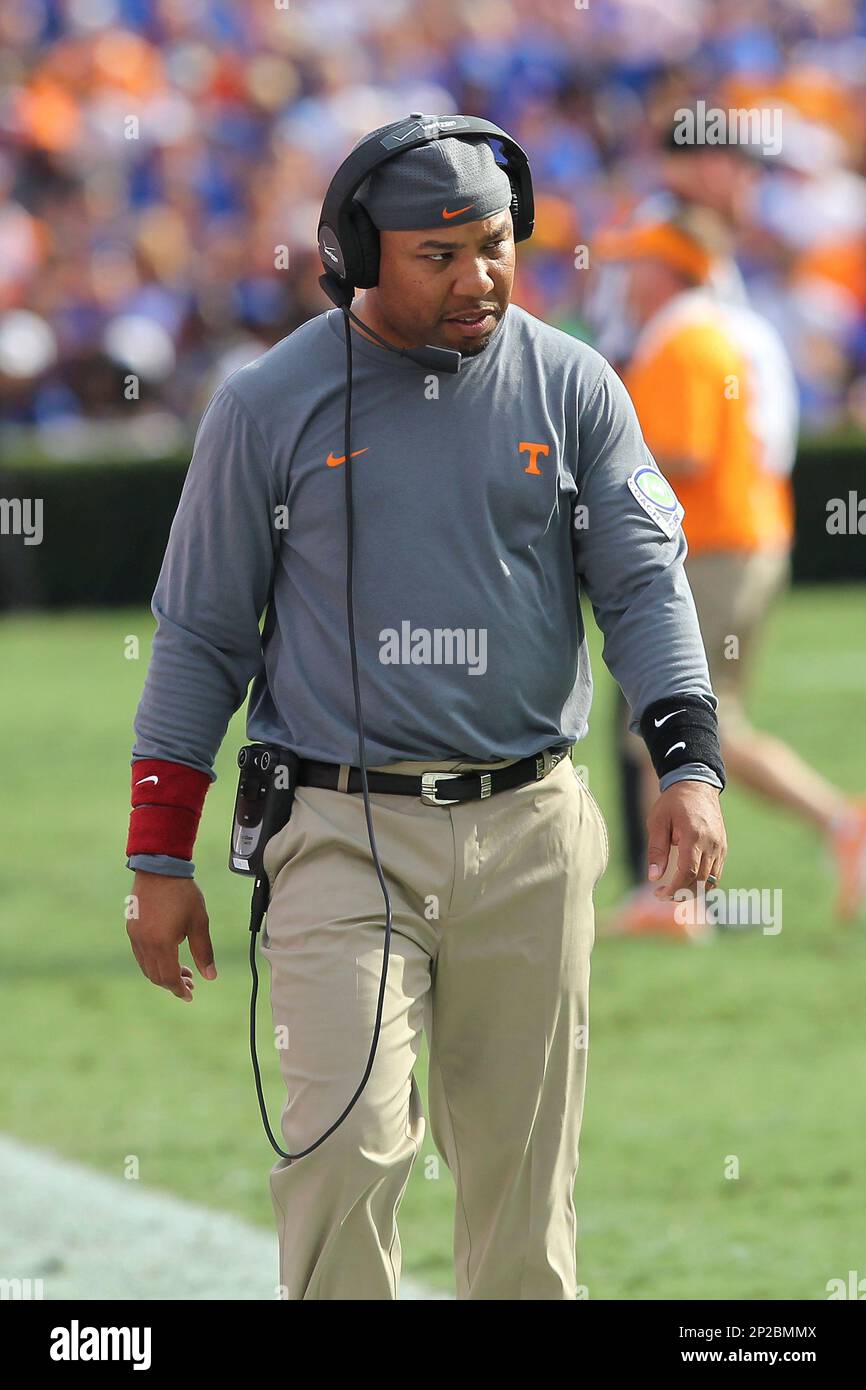 26 September 2015: Tennessee Volunteers running backs coach Robert ...