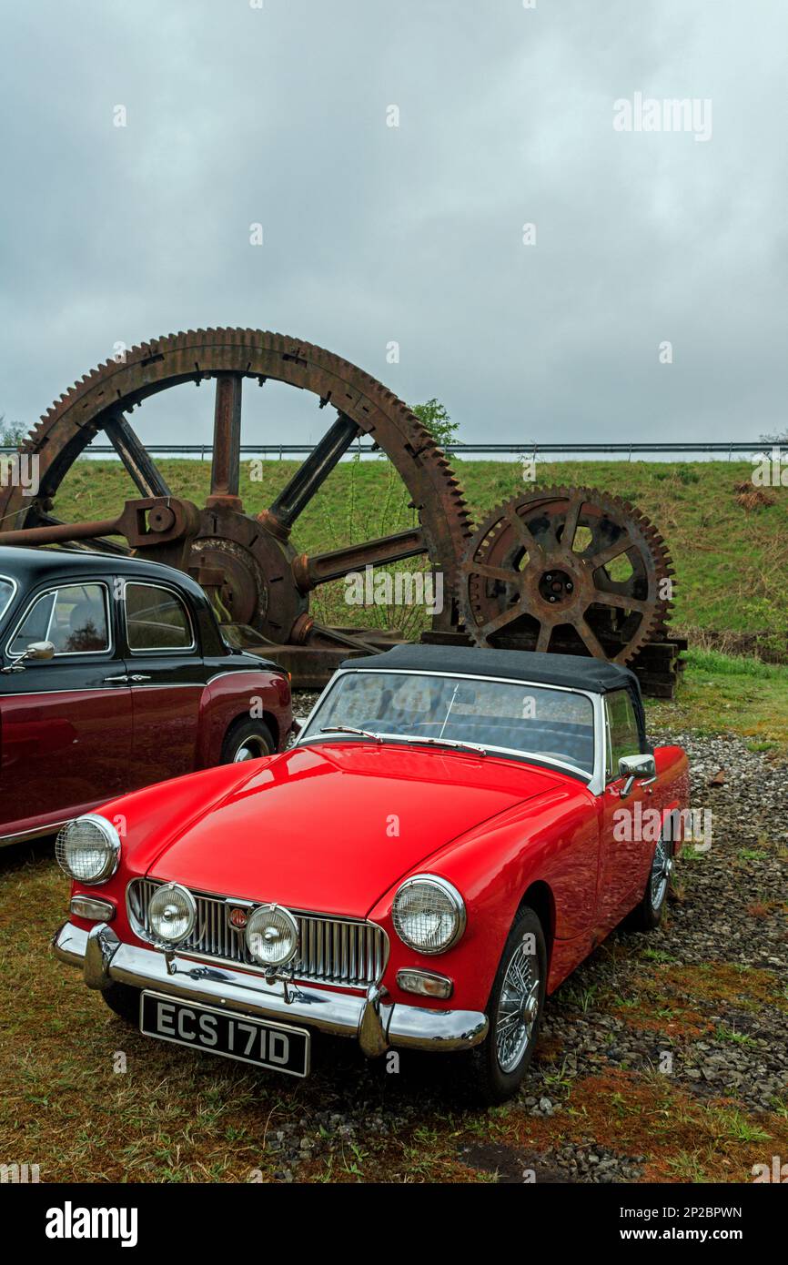 MG Midget. Elland Road Engine House Classic Car Show 2022 Stock Photo