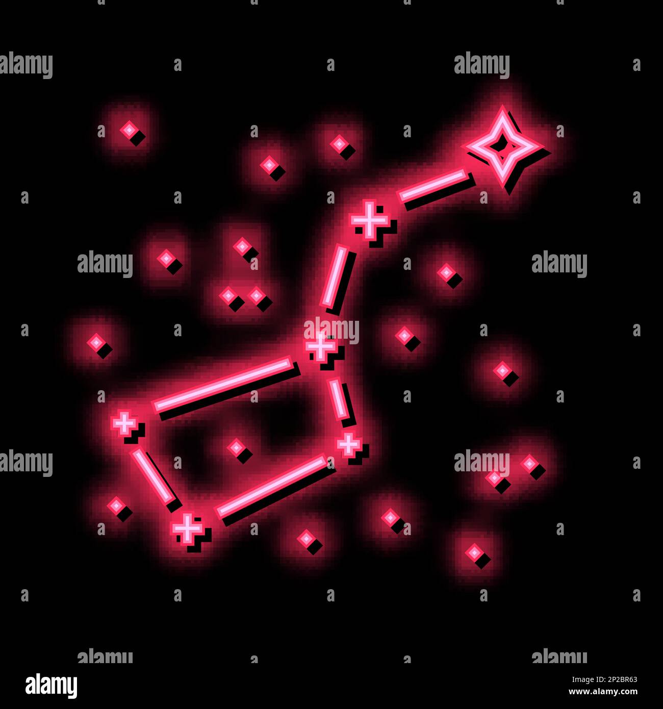 big dipper constellation neon glow icon illustration Stock Vector Image ...