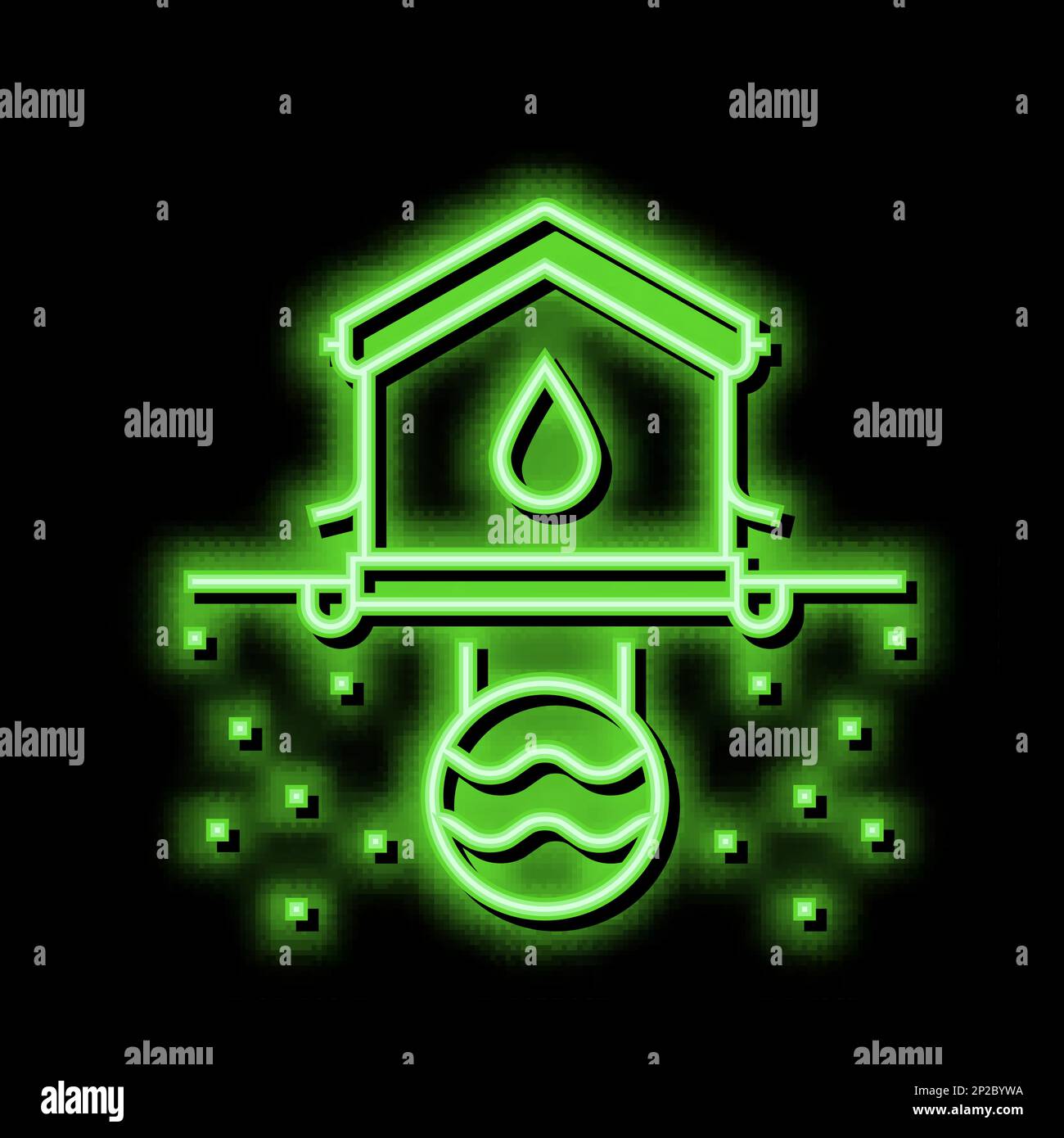 house drainage system neon glow icon illustration Stock Vector Image ...