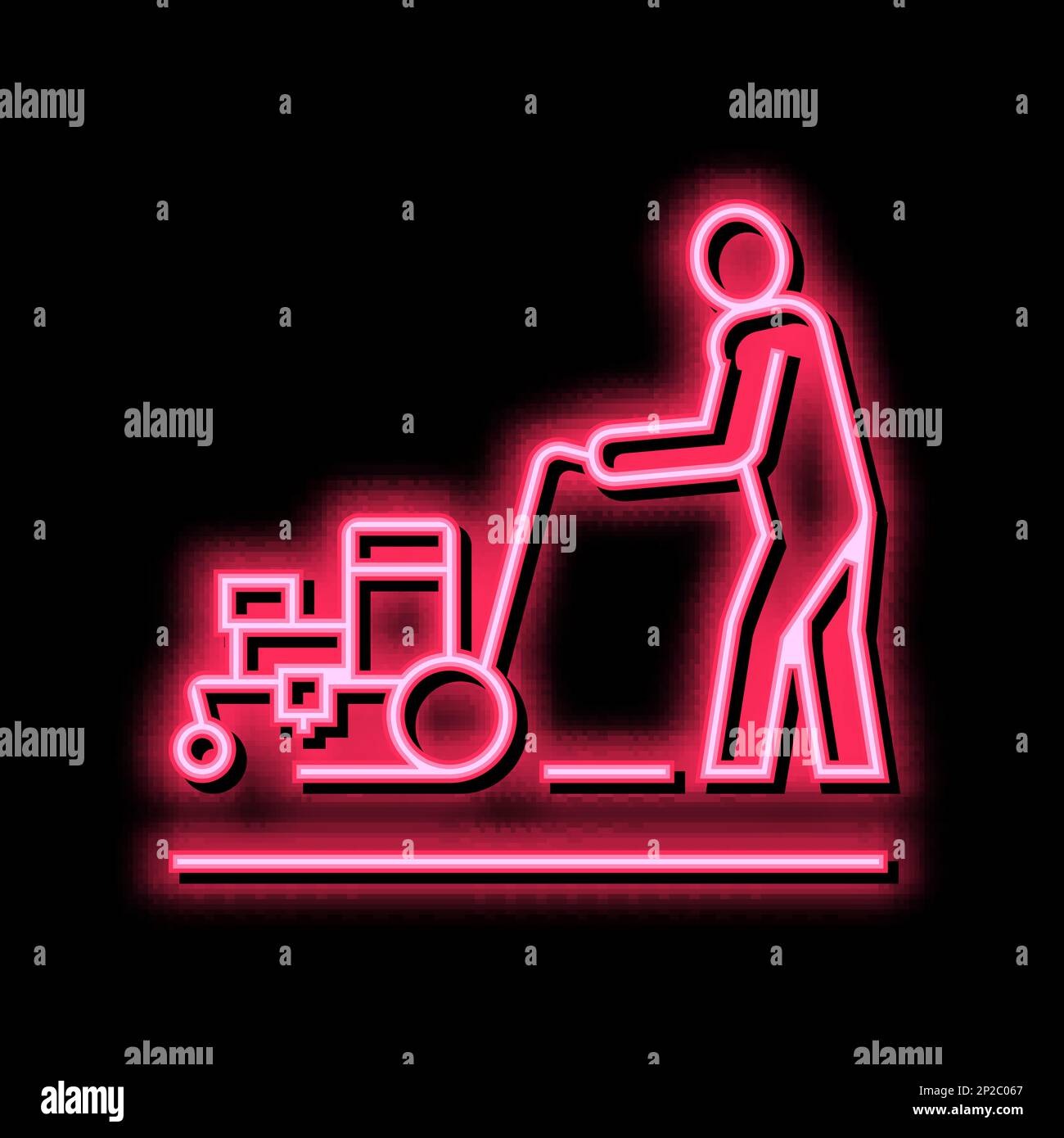 marking road neon glow icon illustration Stock Vector Image & Art - Alamy