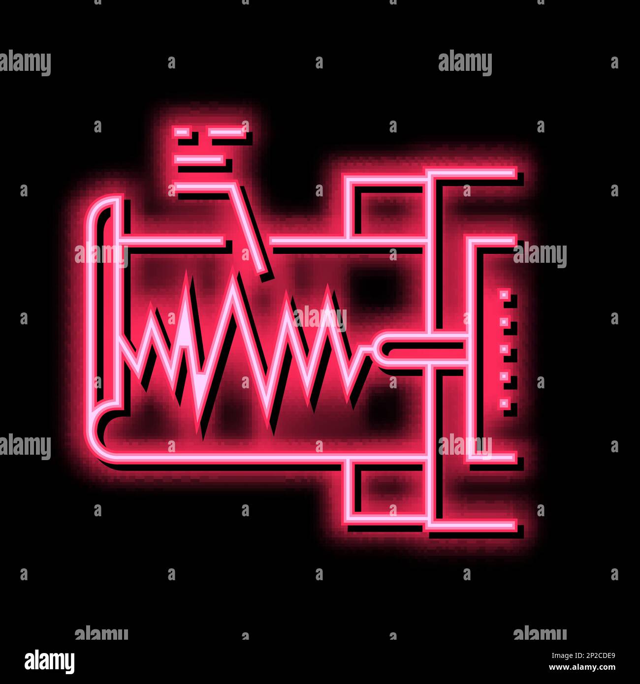 seismograph device neon glow icon illustration Stock Vector Image & Art ...