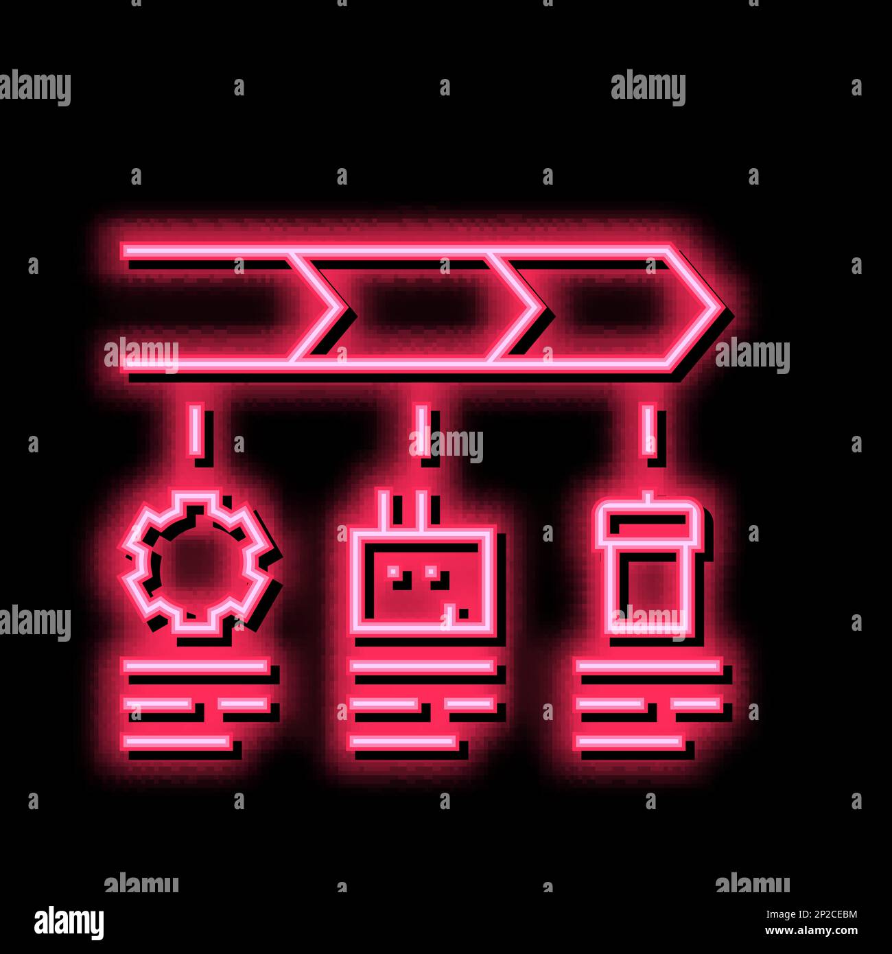 stages of linear economy color icon vector illustration Stock Vector