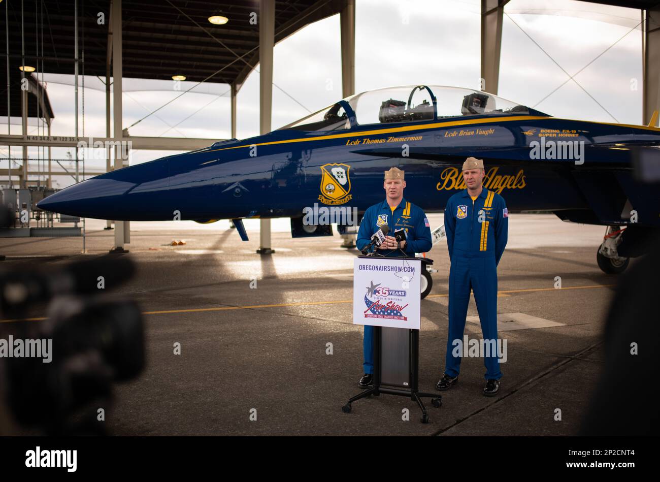 U.S. Navy Lt. Cmdr.s Thomas Zimmerman (left) and Brian Vaught take