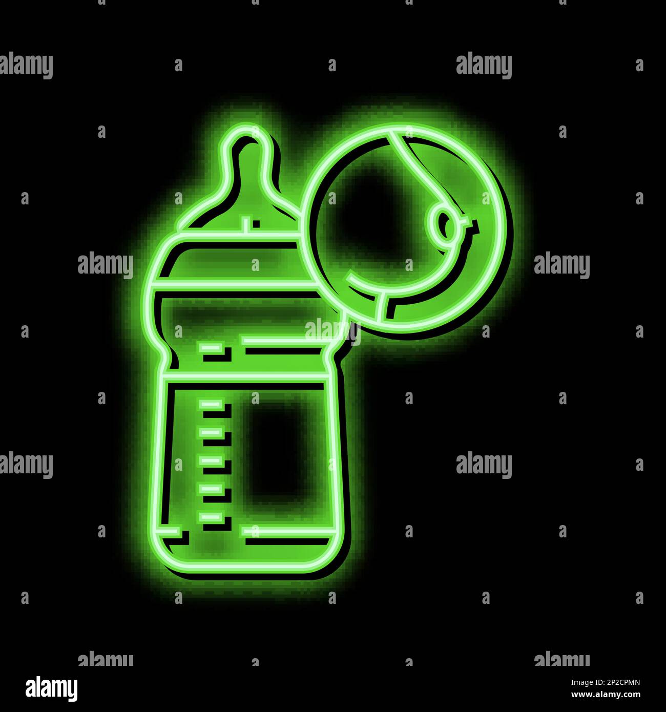 bottle feeding neon glow icon illustration Stock Vector Image & Art - Alamy