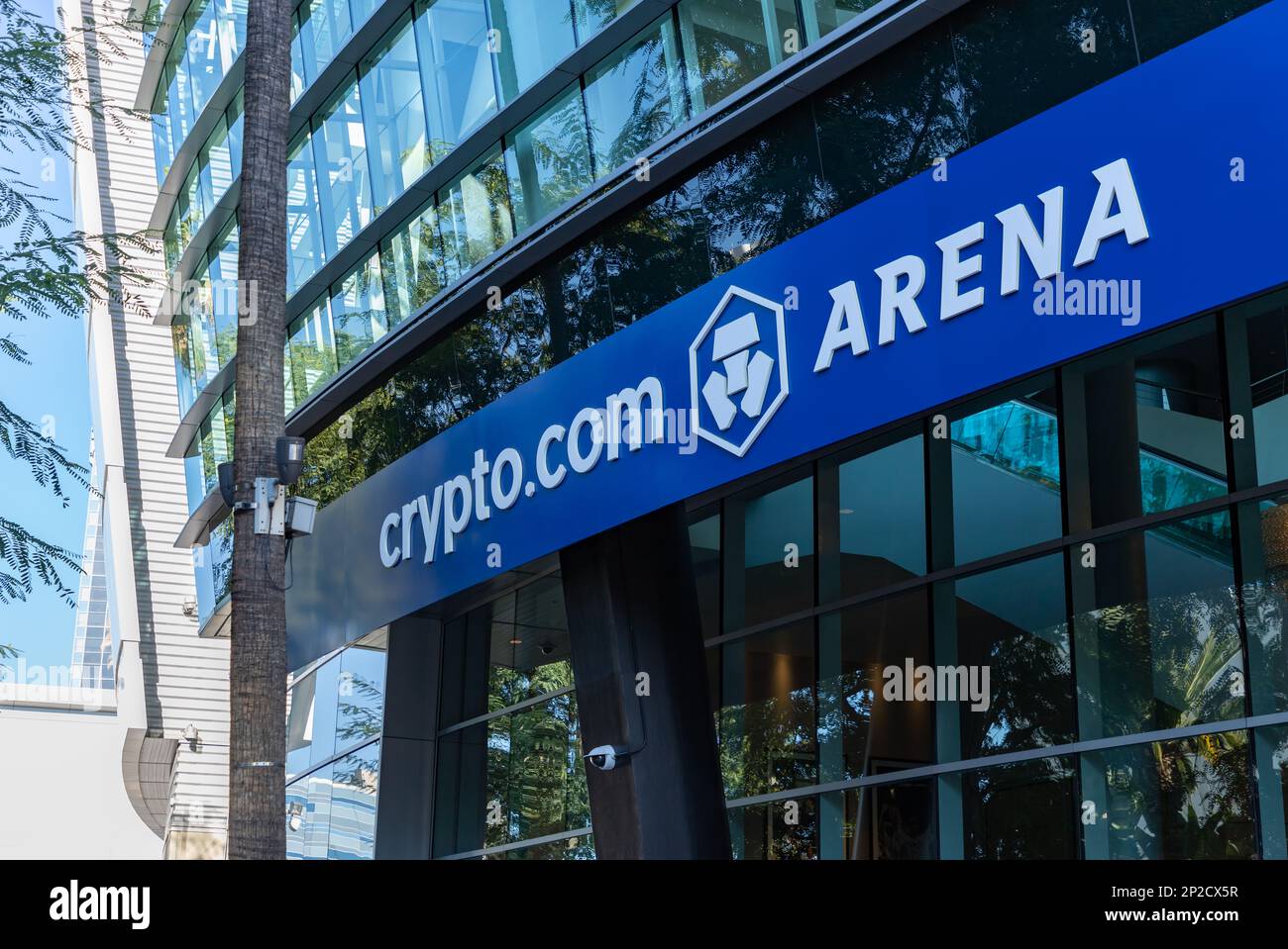 A picture of one of the entrances of the Crypto.com Arena Stock Photo -  Alamy