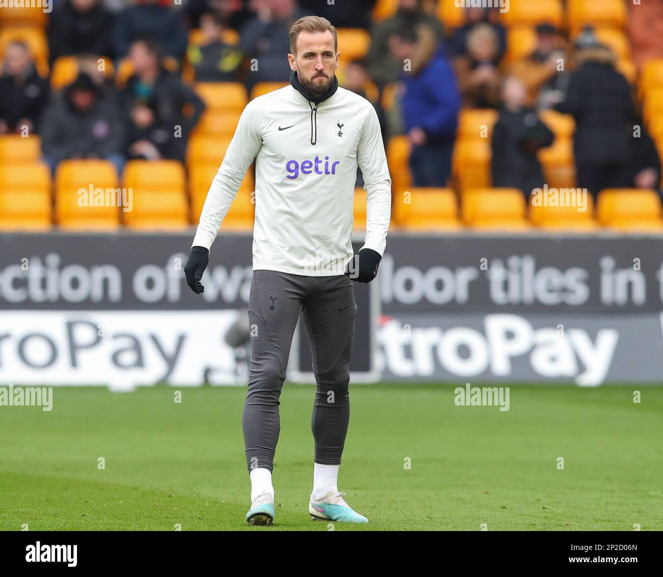 Harry Kane 10 of Tottenham Hotspur during the pregame warm up ahead