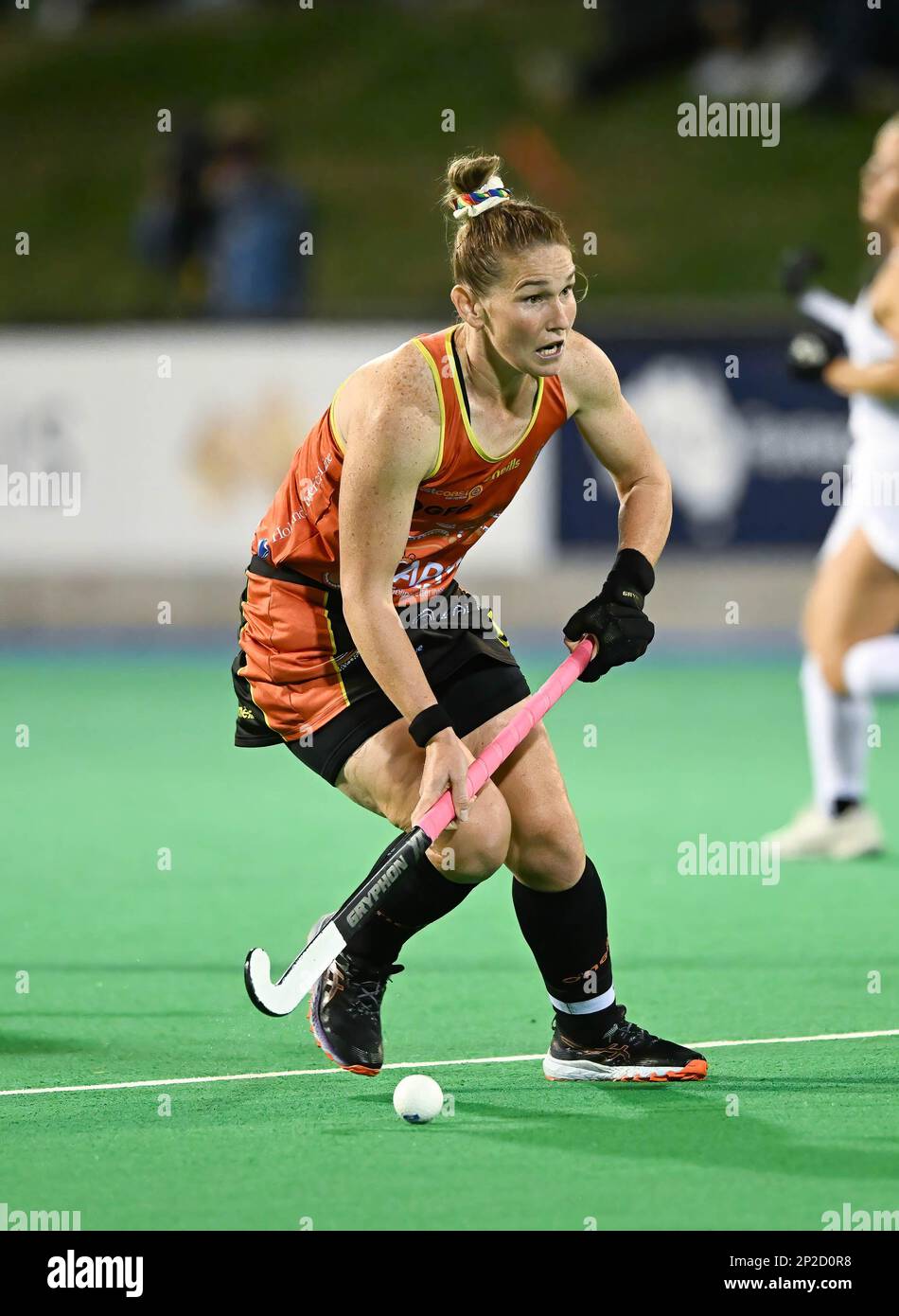 Hobart, Australia. 04th Mar, 2023. Penny Squibb of Australia National Women's field hockey team in action during the 2022/23 International Hockey Federation (FIH) Women's Pro-League match between Australia and USA at Tasmanian Hockey Centre. Final score; Australia 2:1 USA Credit: SOPA Images Limited/Alamy Live News Stock Photo