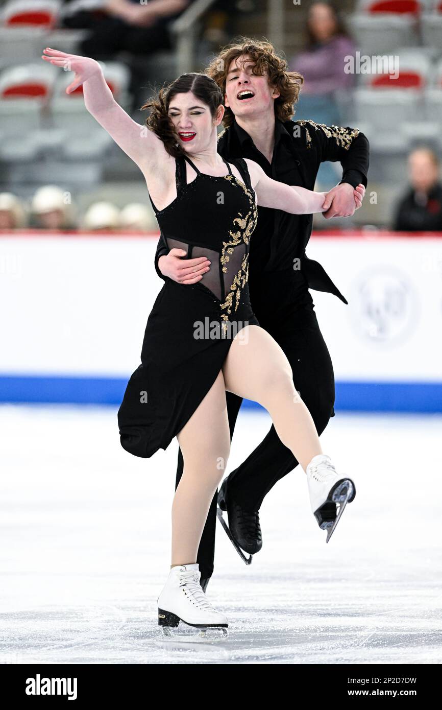 Jenna HAUER & Benjamin STARR (USA), during Junior Ice Dance Rhythm