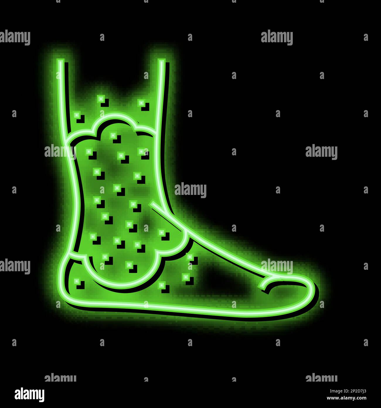 stasis dermatitis neon glow icon illustration Stock Vector
