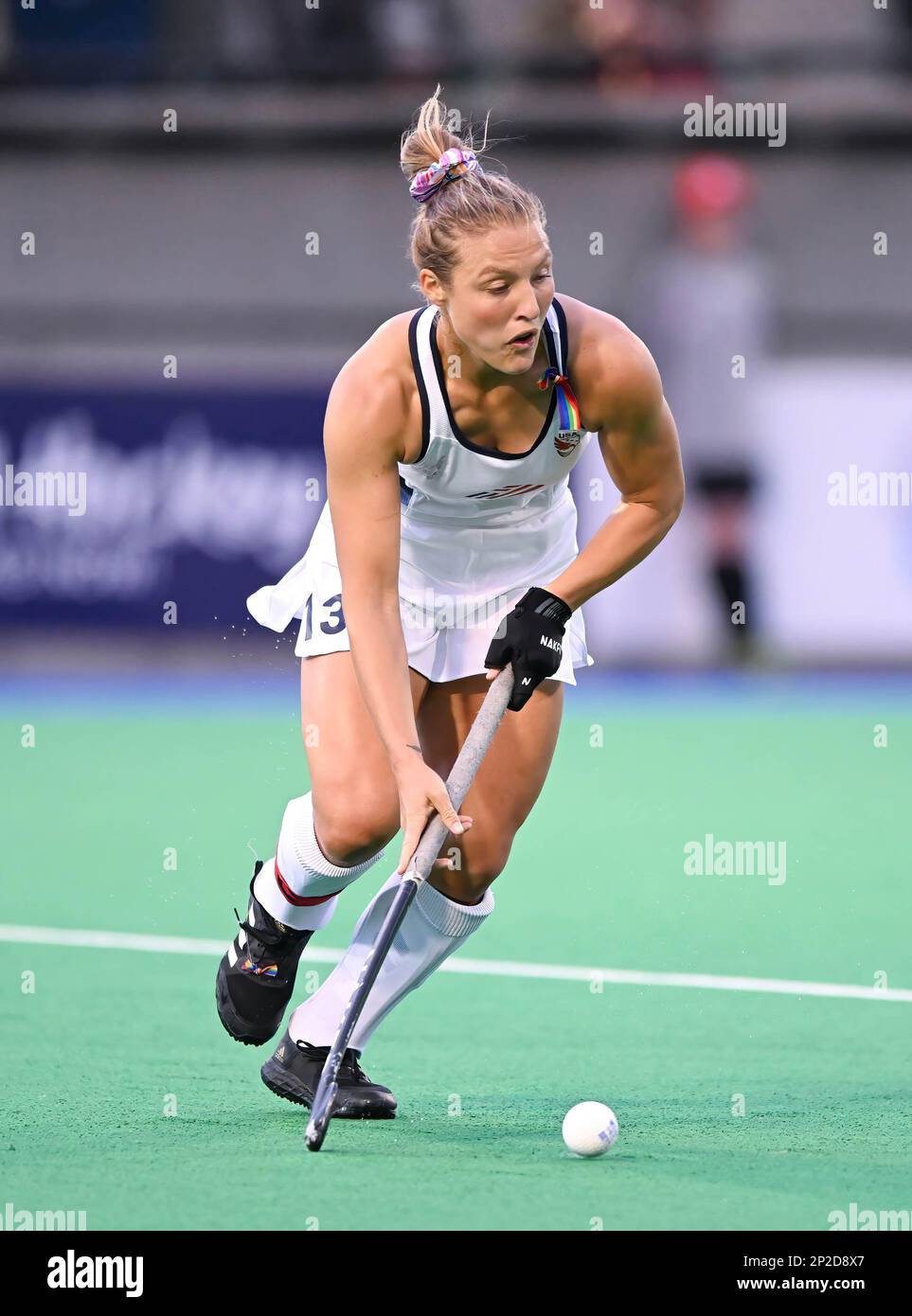 Hobart, Australia. 04th Mar, 2023. Ashley Hoffman of USA National Women's field hockey team in action during the 2022/23 International Hockey Federation (FIH) Women's Pro-League match between Australia and USA at Tasmanian Hockey Centre. Final score; Australia 2:1 USA (Photo by Luis Veniegra/SOPA Images/Sipa USA) Credit: Sipa USA/Alamy Live News Stock Photo