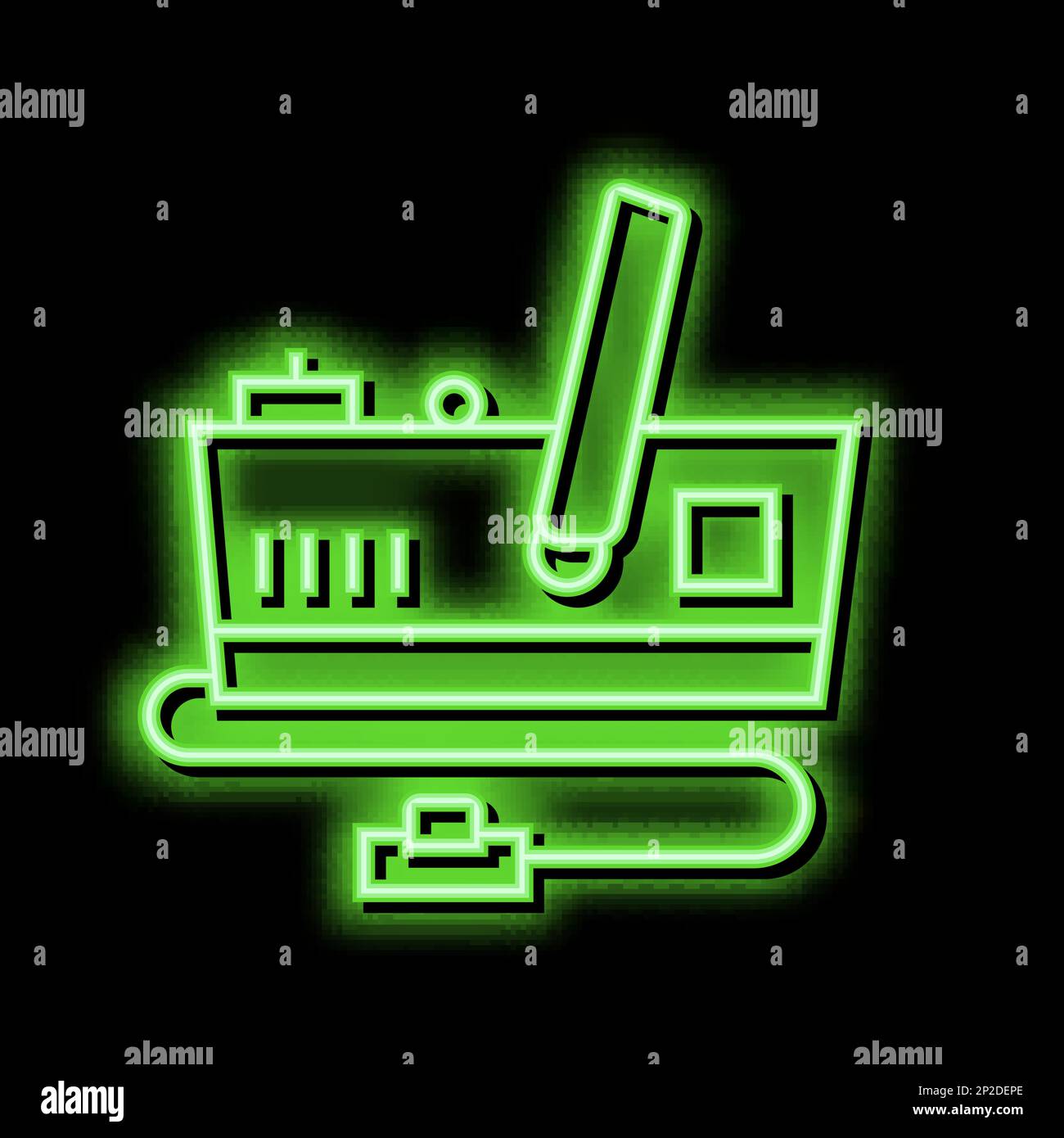 generator smoke neon glow icon illustration Stock Vector Image & Art ...