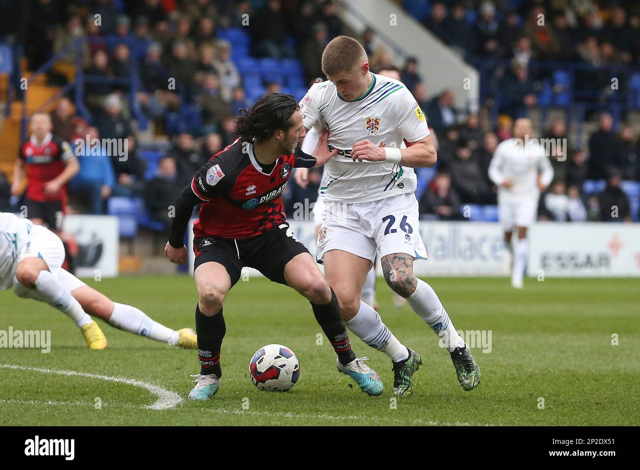 Birkenhead, UK. 04th Mar, 2023. Harvey Saunders of Tranmere Rovers ...