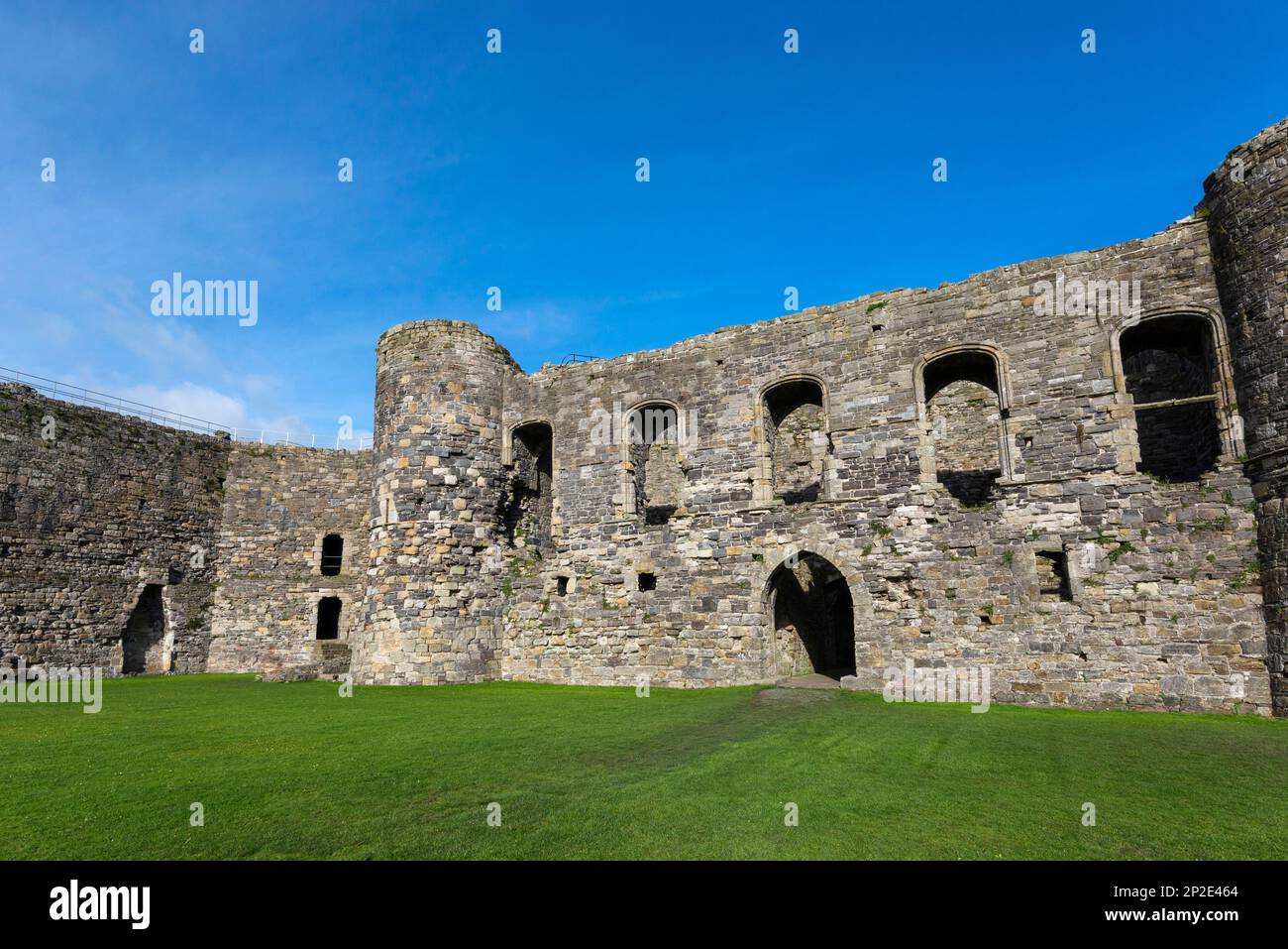 North gatehouse, Beaumaris Castle, Anglesey, north Wales Stock Photo