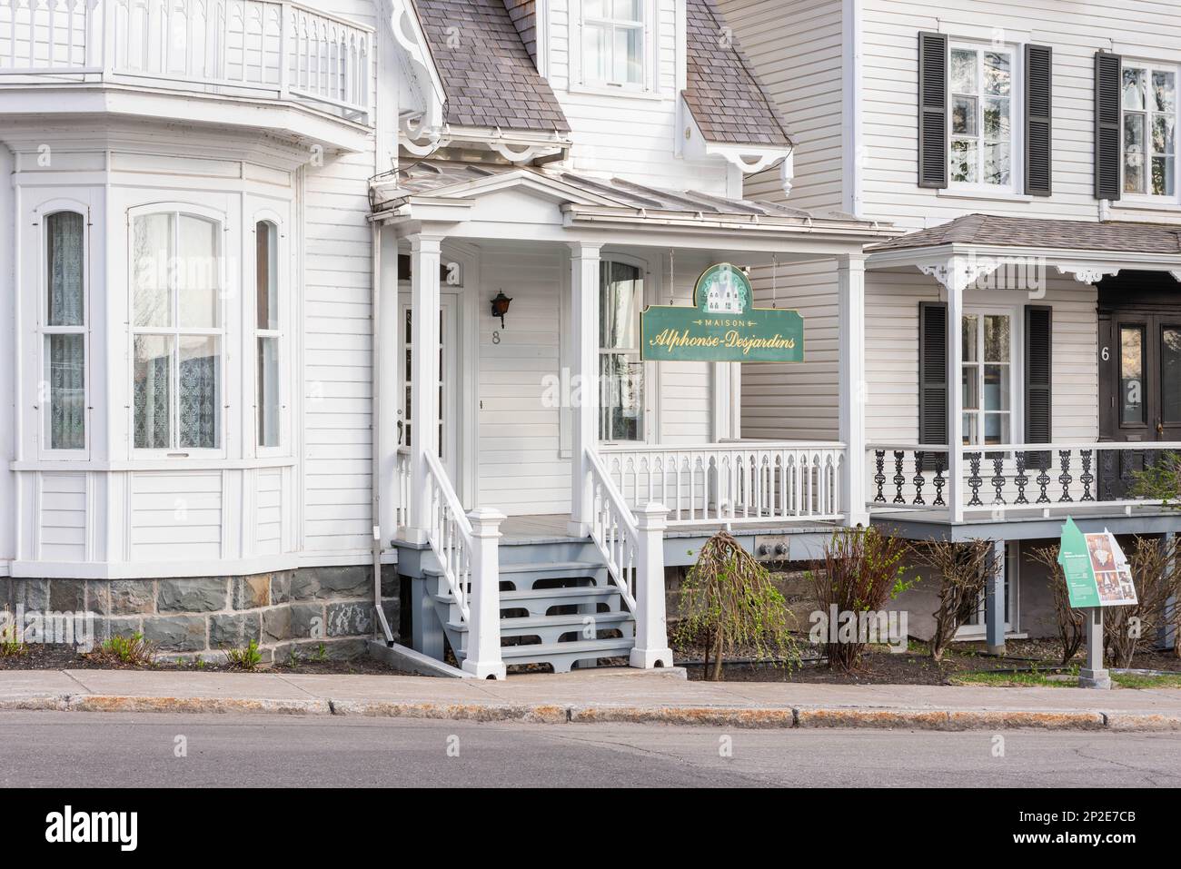 Levis, Chaudiere-Appalaches, Quebec, Canada - 14 may 2022 : House of Alphonse Desjardins founder of the caisses populaires Desjardins Stock Photo