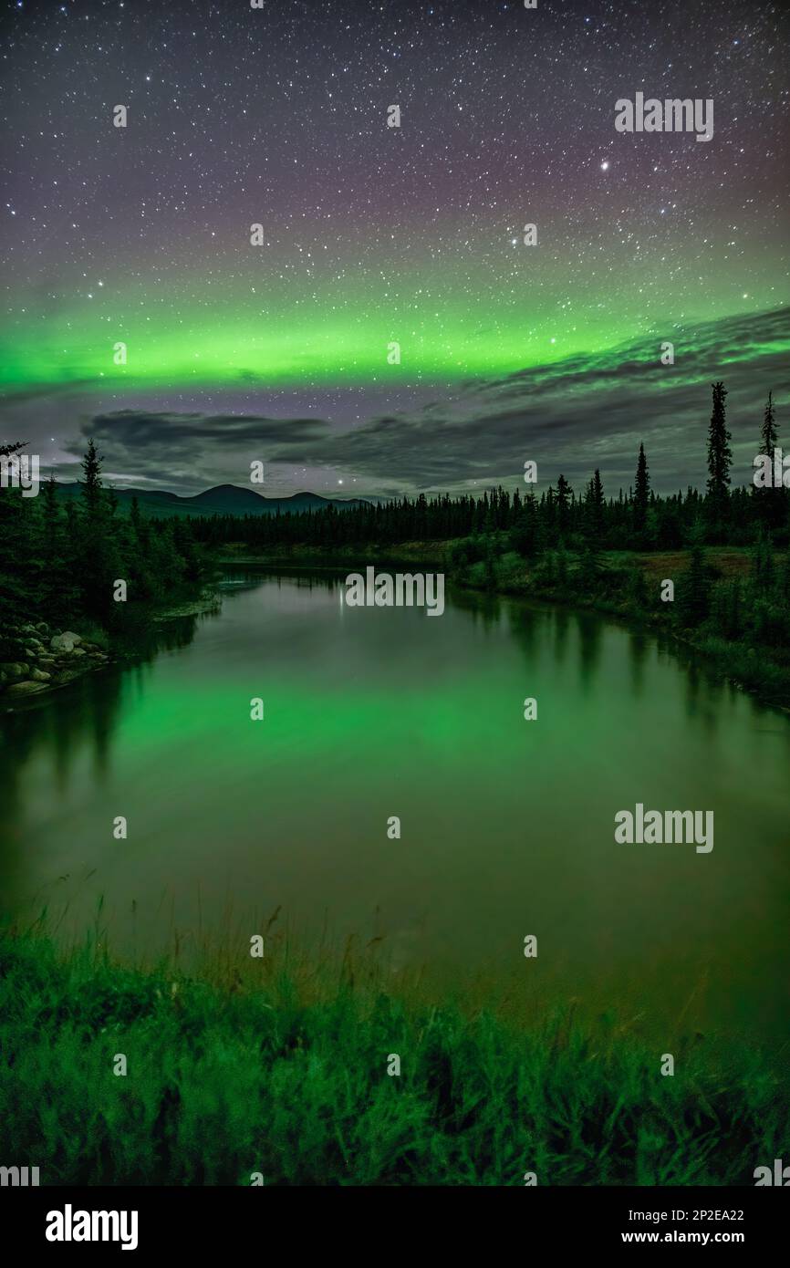 Northern lights in Yukon, Canada Stock Photo Alamy