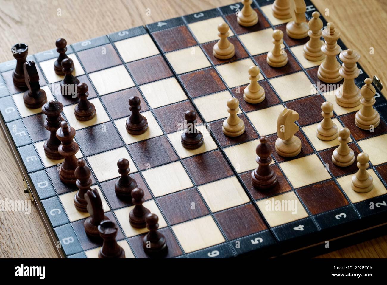 Chess Pieces Board Layout Stock Photo 666380395