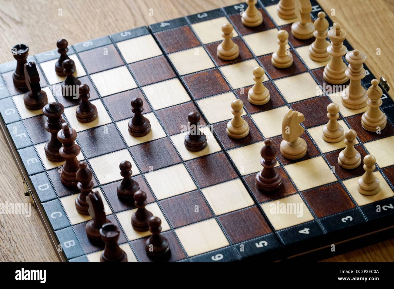 Chess Pieces Board Layout Stock Photo 666380296