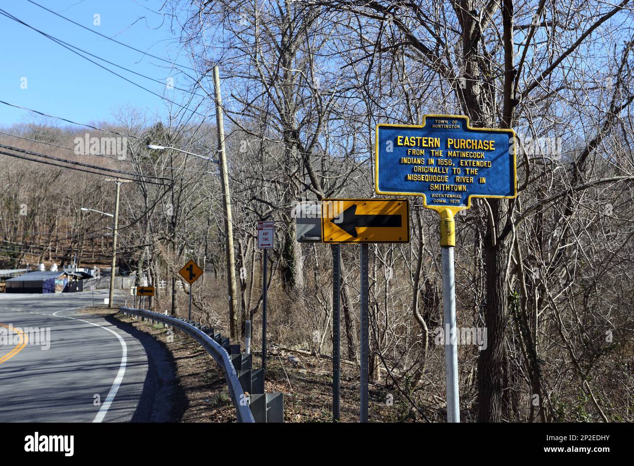 Historic marker Huntington Long Island New York Stock Photo Alamy