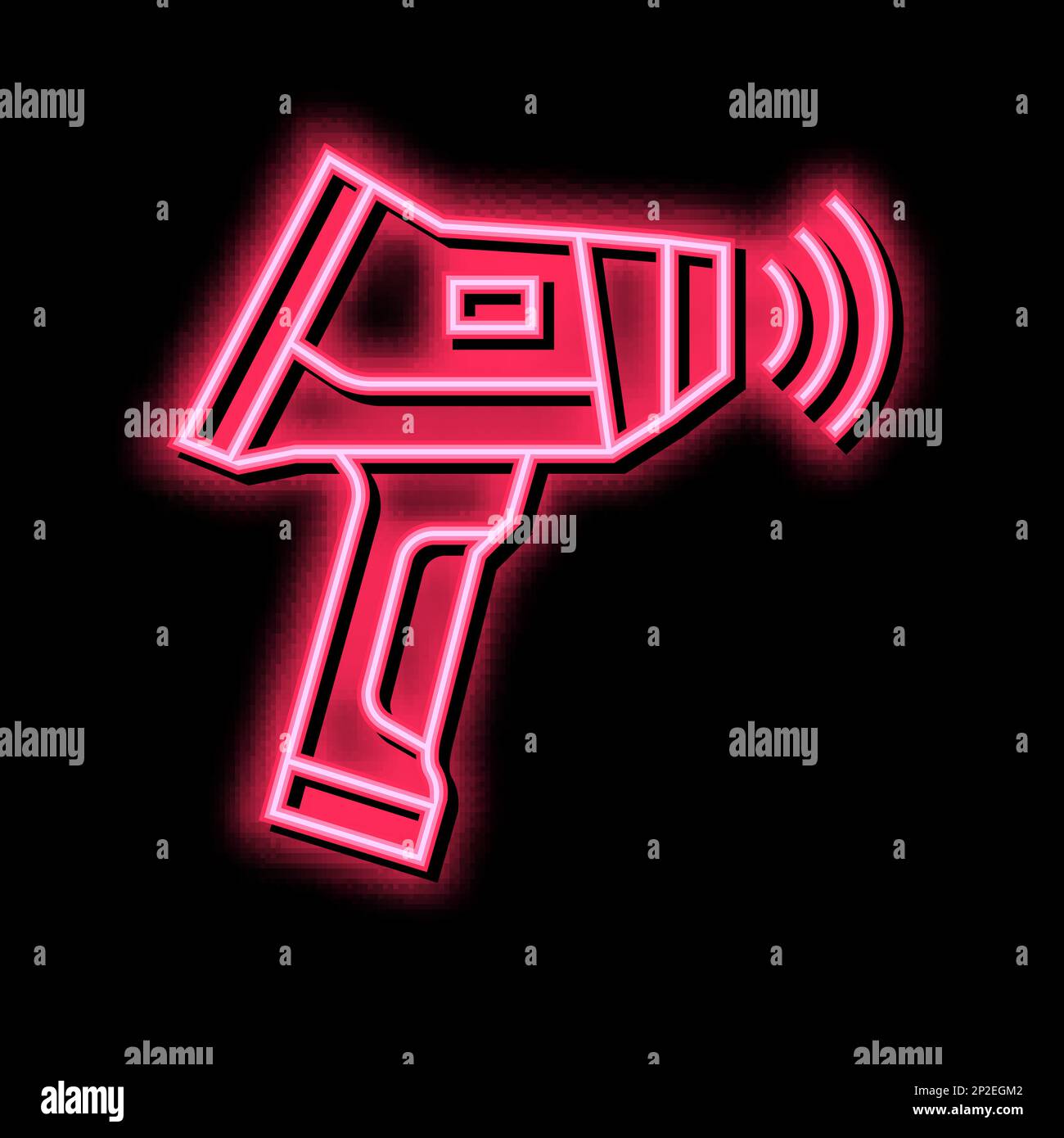 geology measuring device neon glow icon illustration Stock Vector Image ...