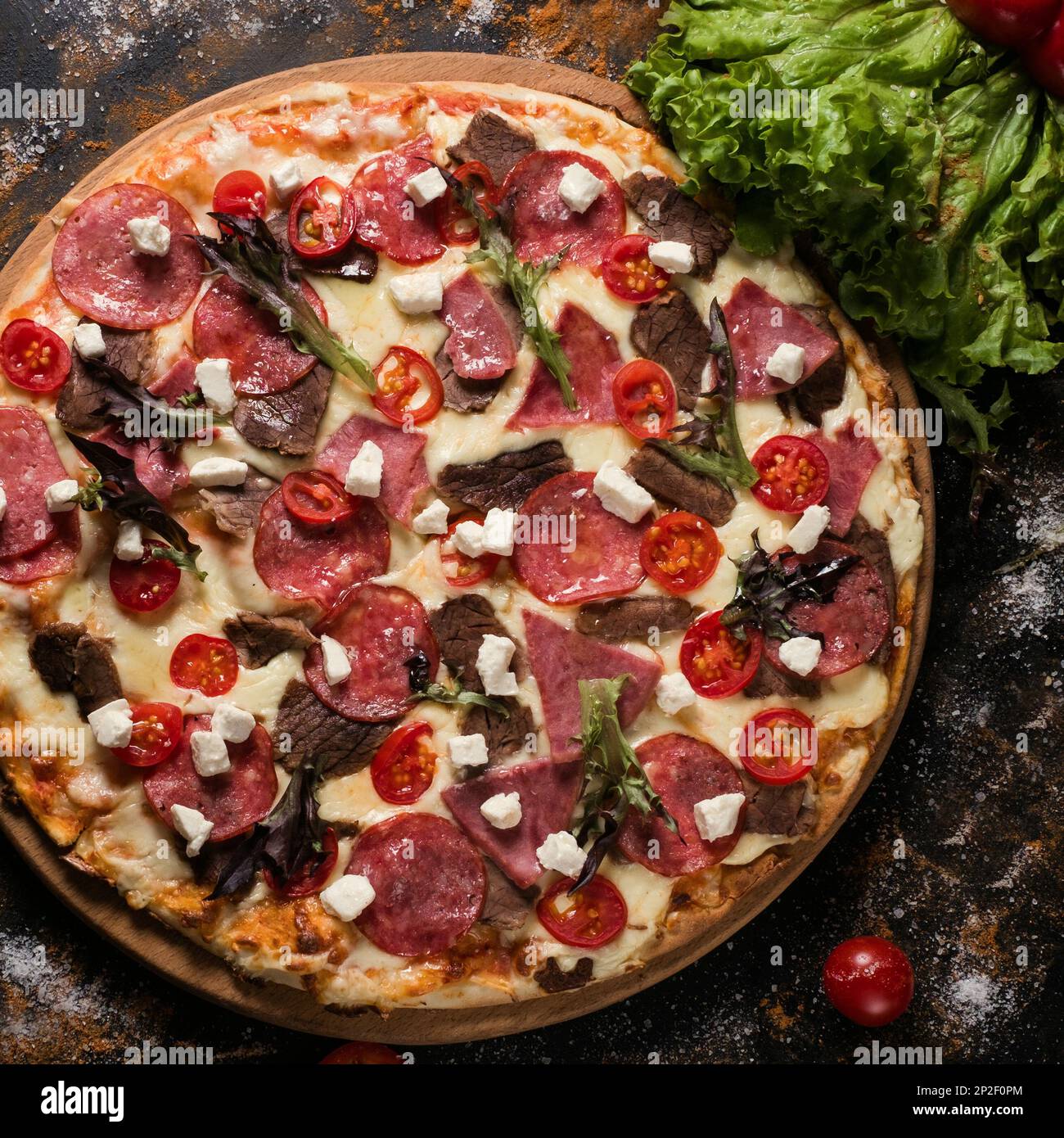 food photography art pizza menu concept Stock Photo - Alamy