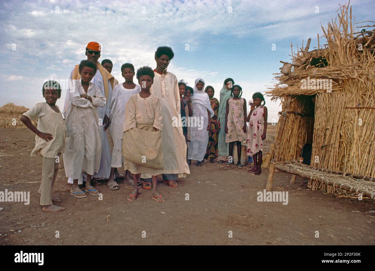 Wad Medani Sudan Family And Cotton Pickers House (blue Nile) Stock Photo