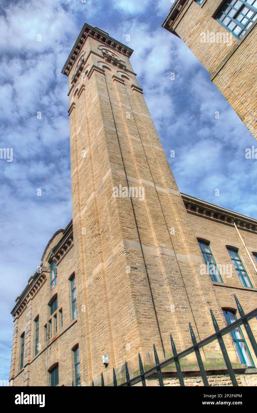 Building occupied by NHS administration at the 'new mill' at the Salts Mill complex at Saltaire, Shipley, West Yorkshire. Stock Photo