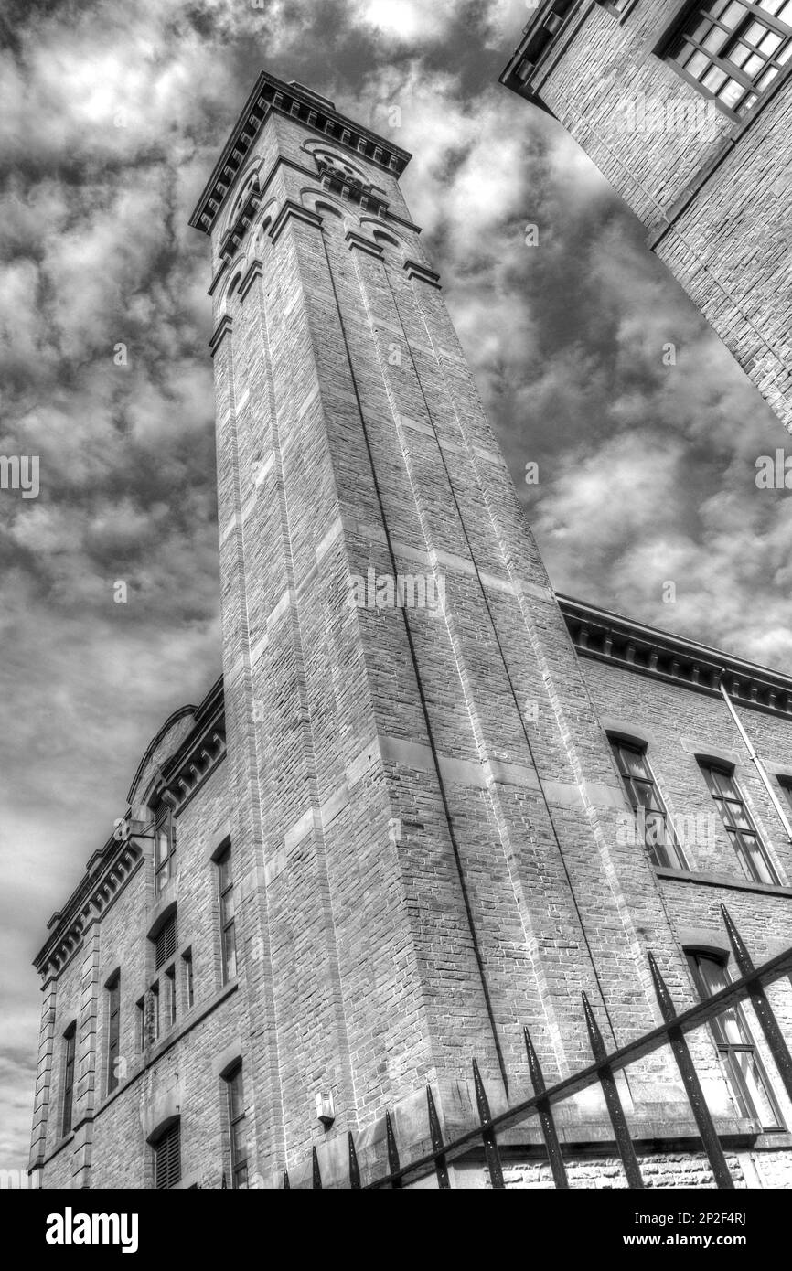 Building occupied by NHS administration at the 'new mill' at the Salts Mill complex at Saltaire, Shipley, West Yorkshire. Stock Photo