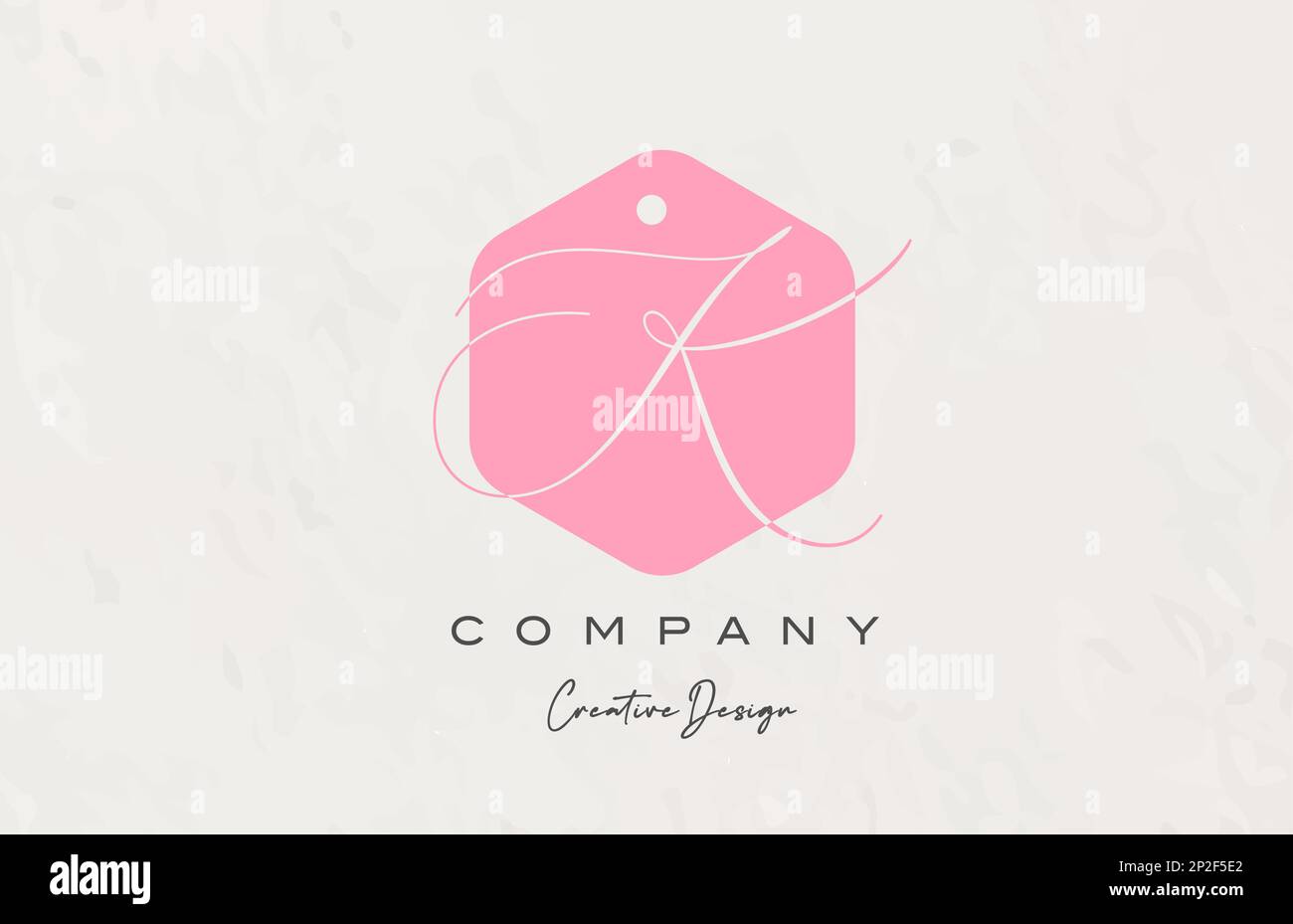 pink polygon K alphabet letter logo icon design with dot and elegant ...