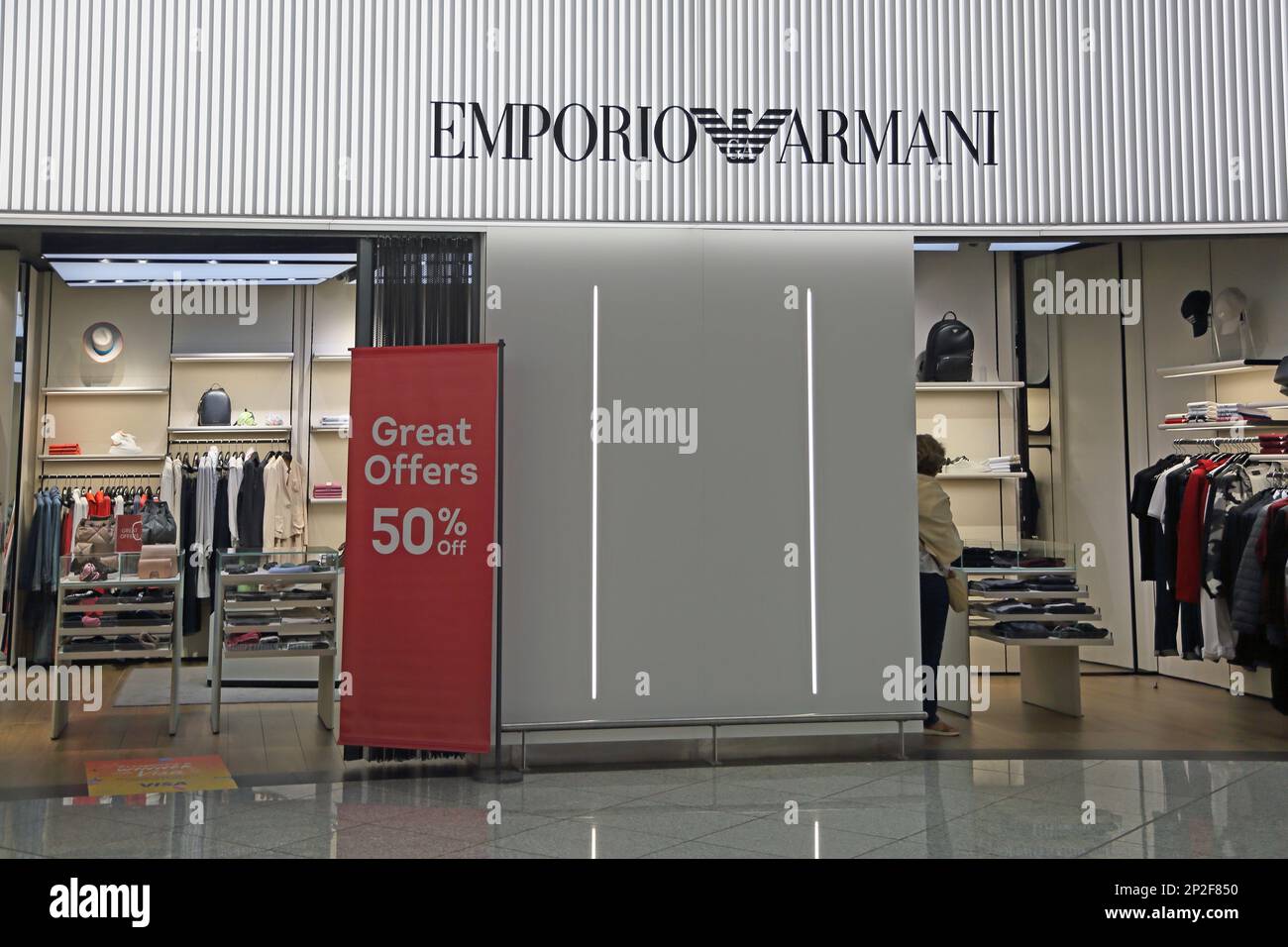 Armani outlet hi-res stock photography and images - Alamy