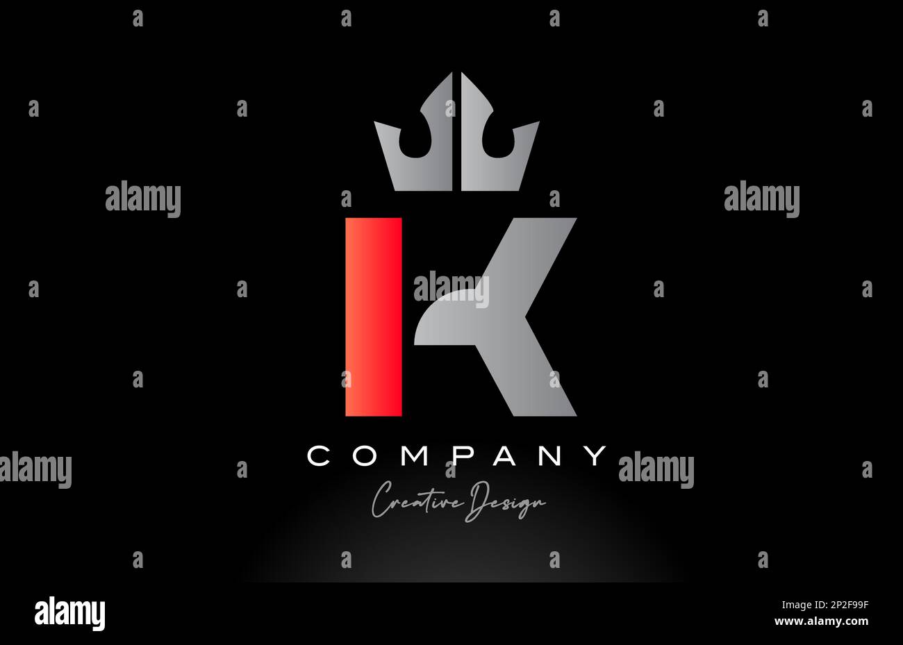 orange K alphabet letter logo icon design with king crown. Creative ...
