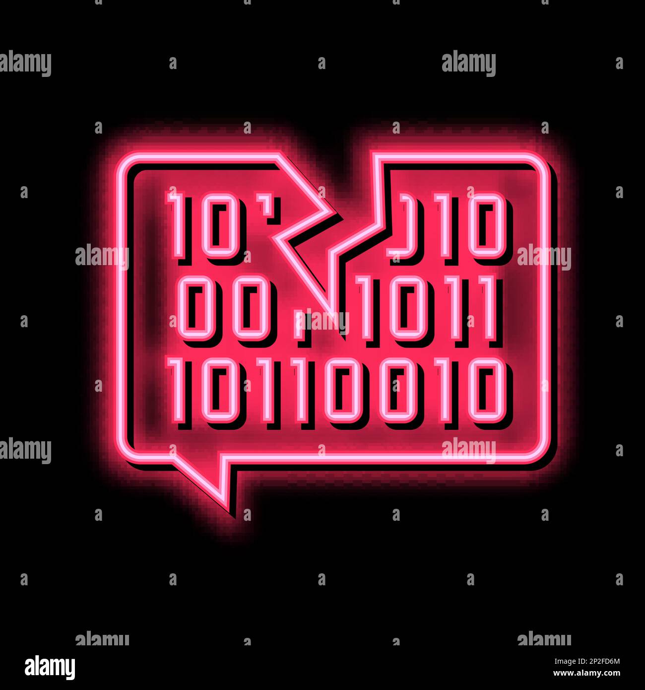 hacked password binary code color icon vector illustration Stock Vector ...