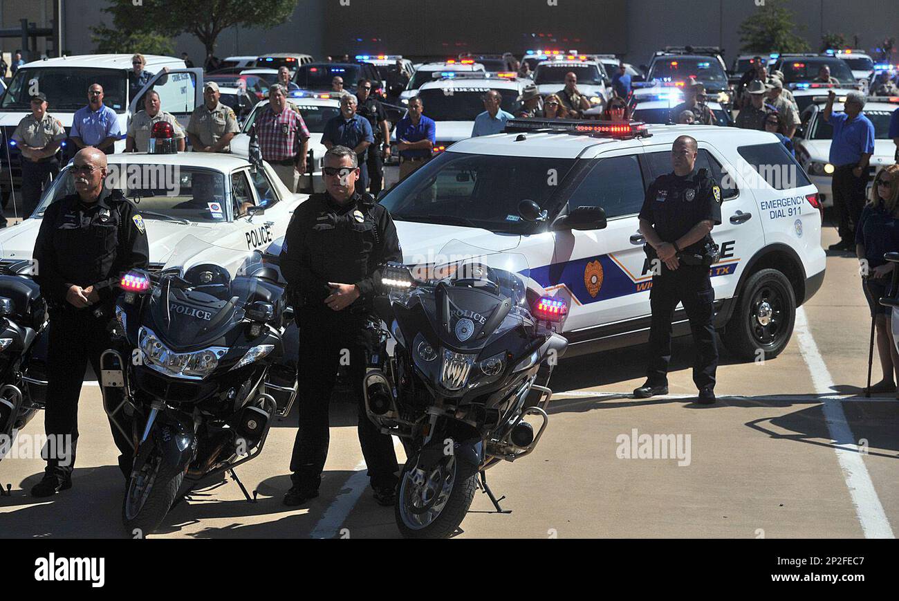 The Wichita Falls, Texas, Police Department gathered dozens of vehicles