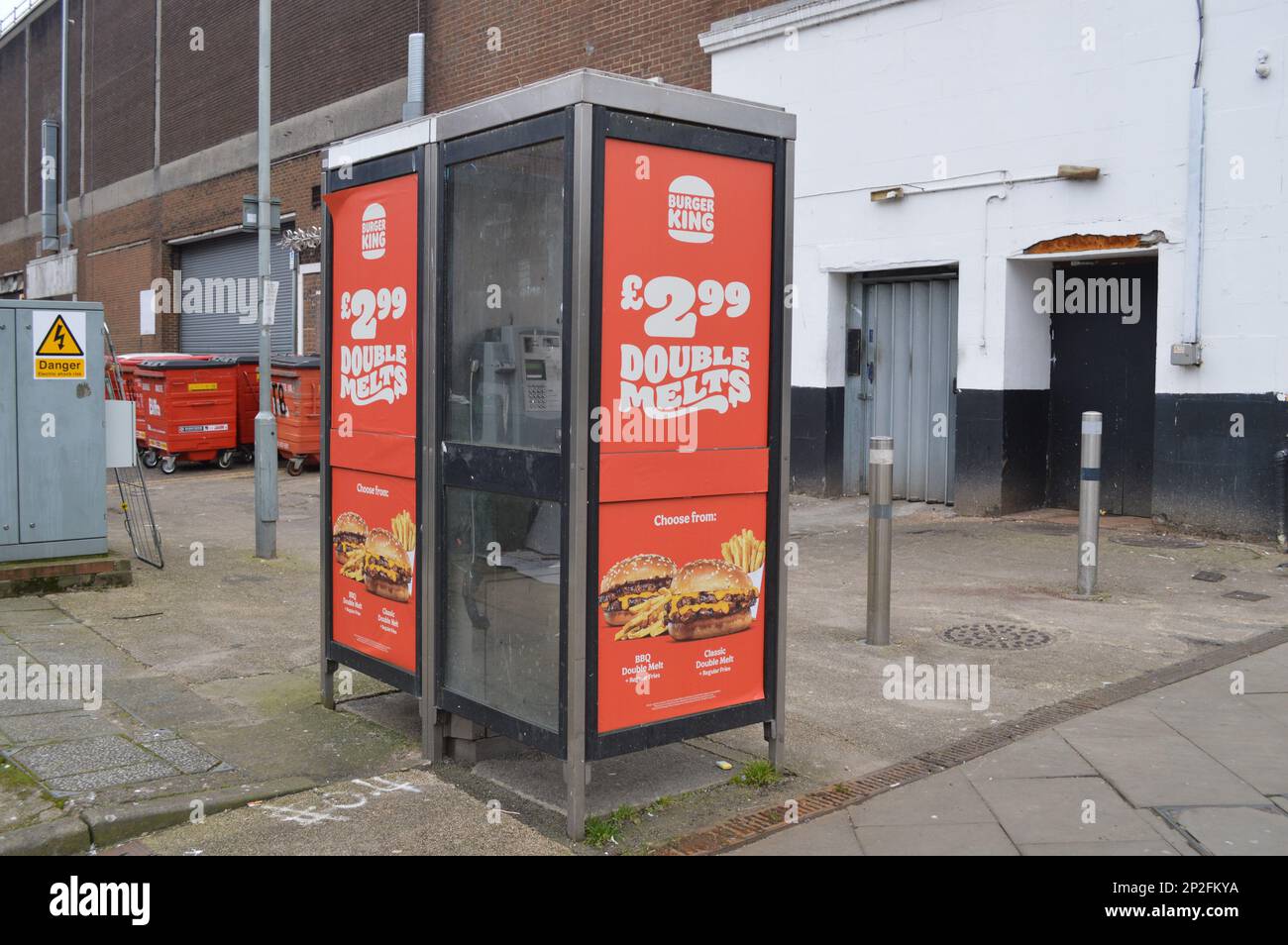4th March 2023, Swansea, Wales, United Kingdom. Burger King advertising