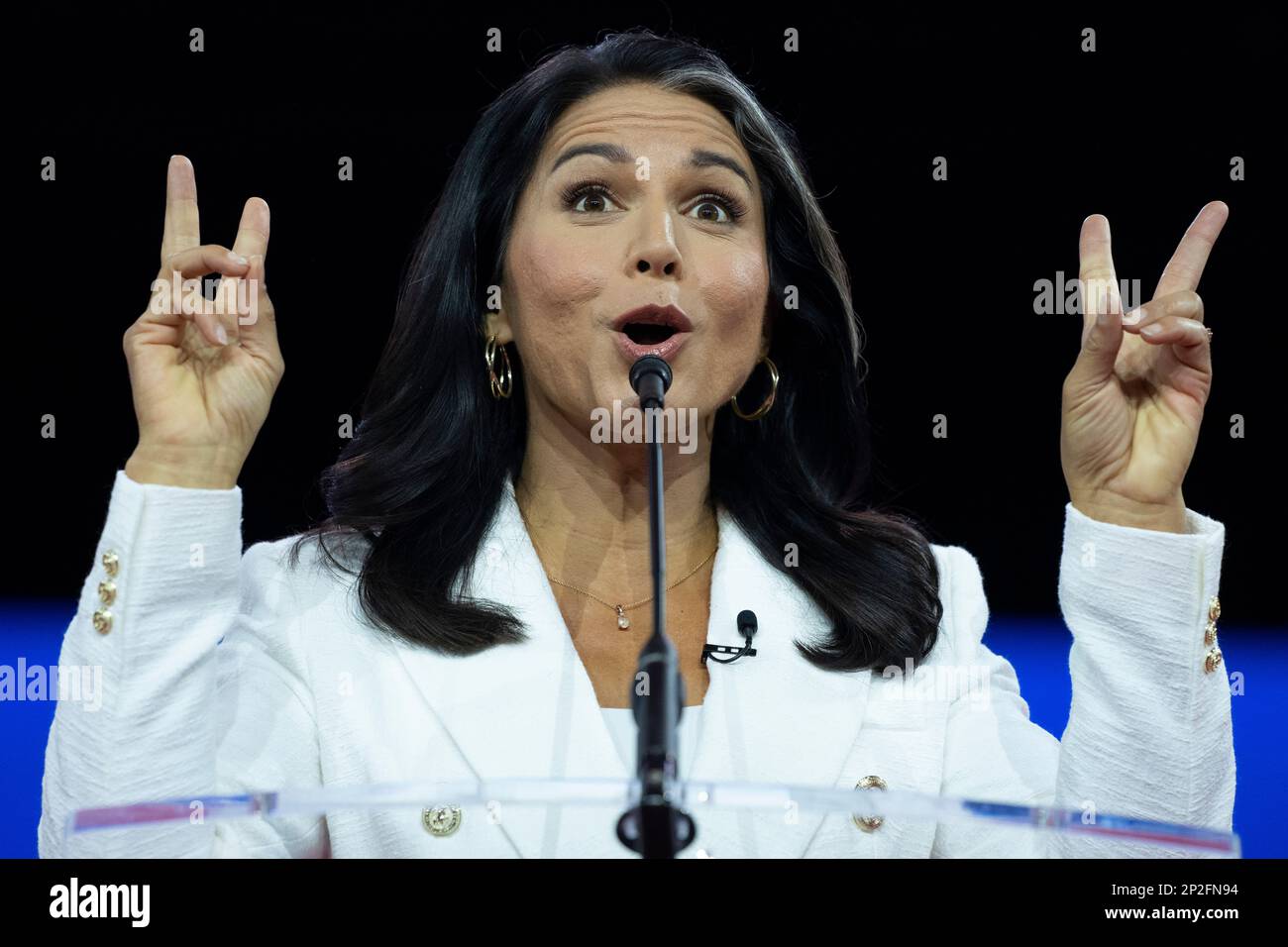 Former Hawaii Rep. Tulsi Gabbard speaks at the Conservative Political ...