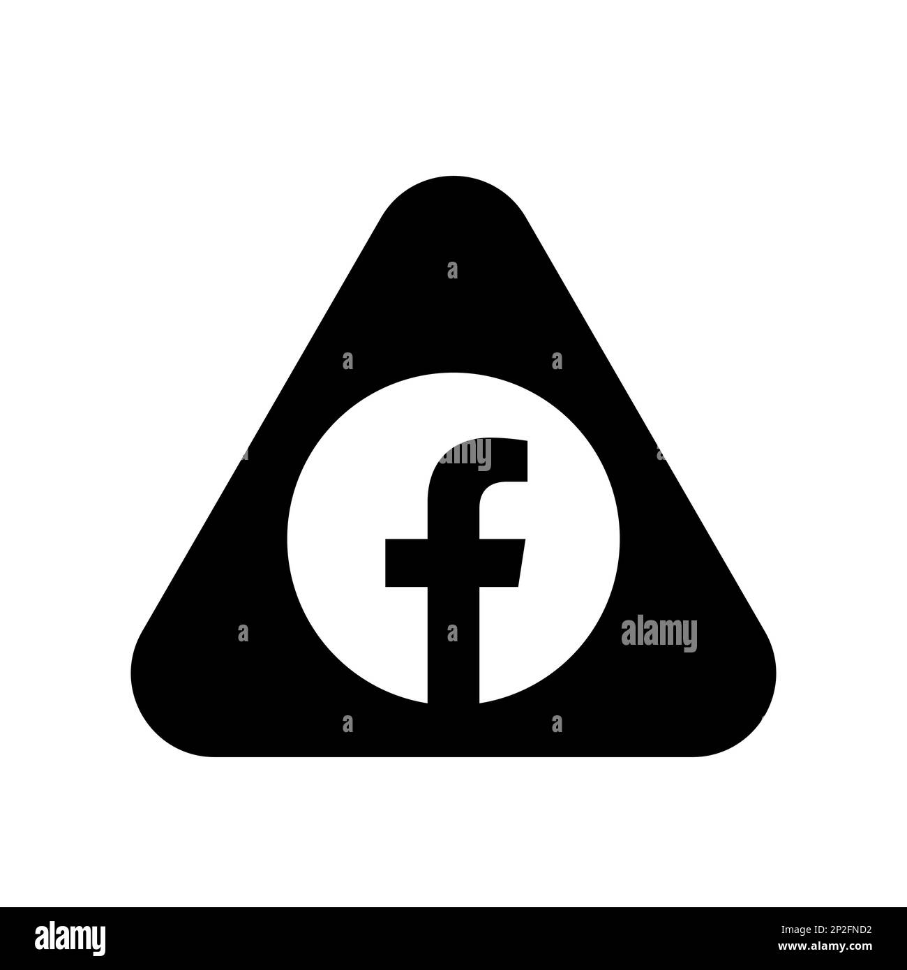 Facebook social media app icon. Square shape vector illustration Stock ...
