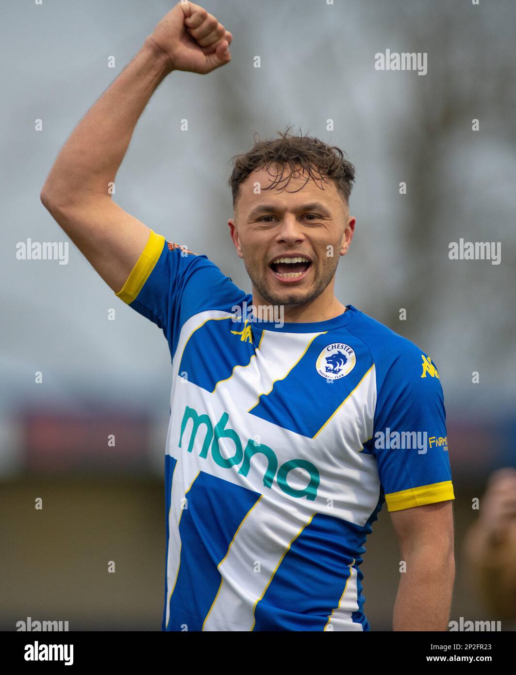 Chester, Cheshire, England 4th March 2023. Chester's Kurt Willoughby