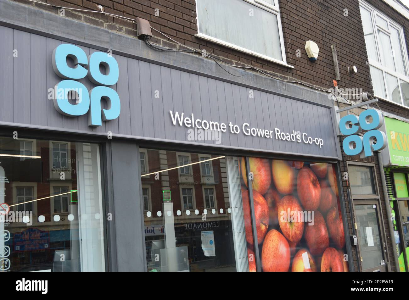 4th March 2023, Swansea, Wales, United Kingdom. Co-op Food Store on Gower Road. Stock Photo