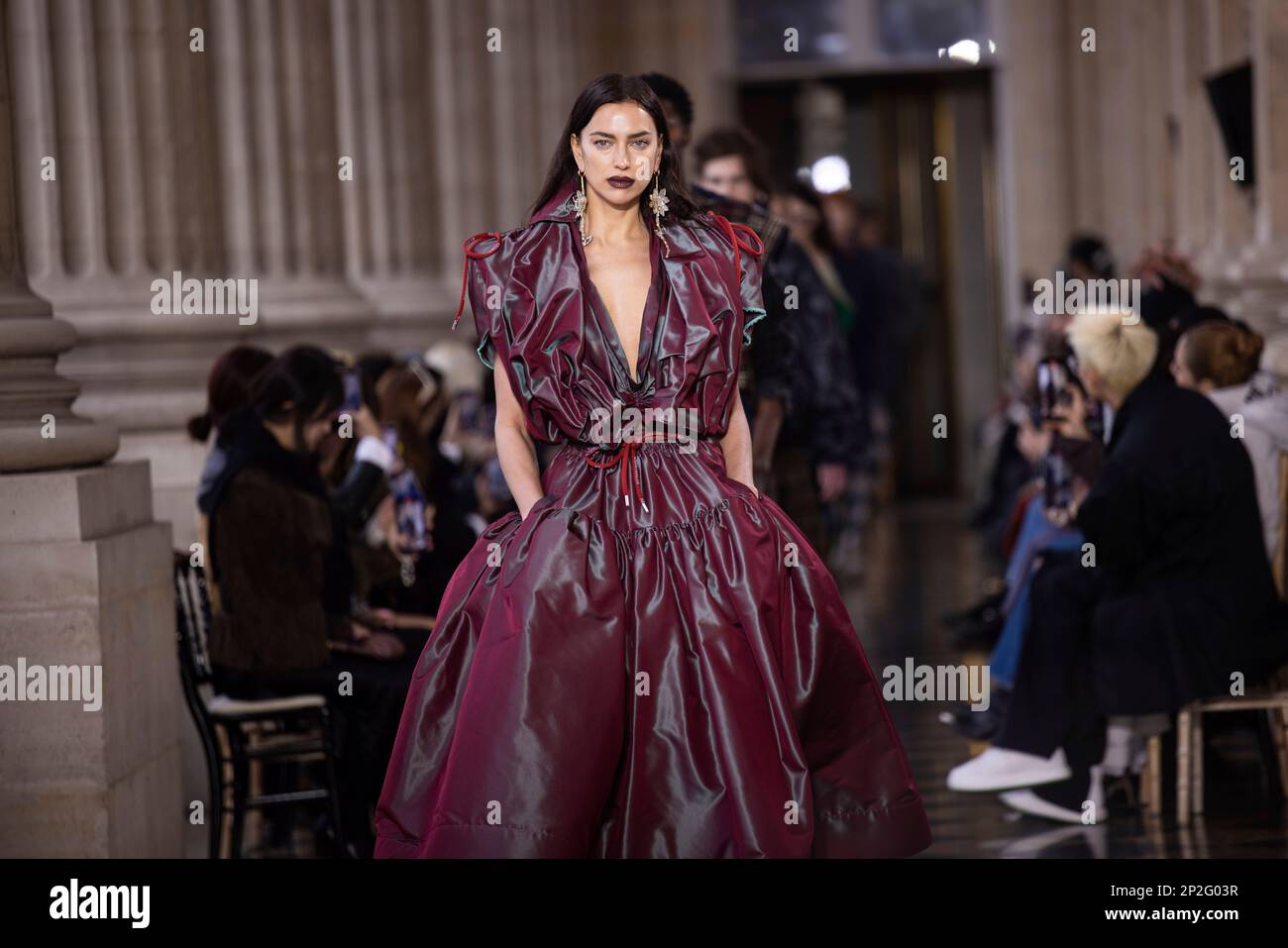 Irina Shayk wears a creation as part of the Vivienne Westwood Fall ...