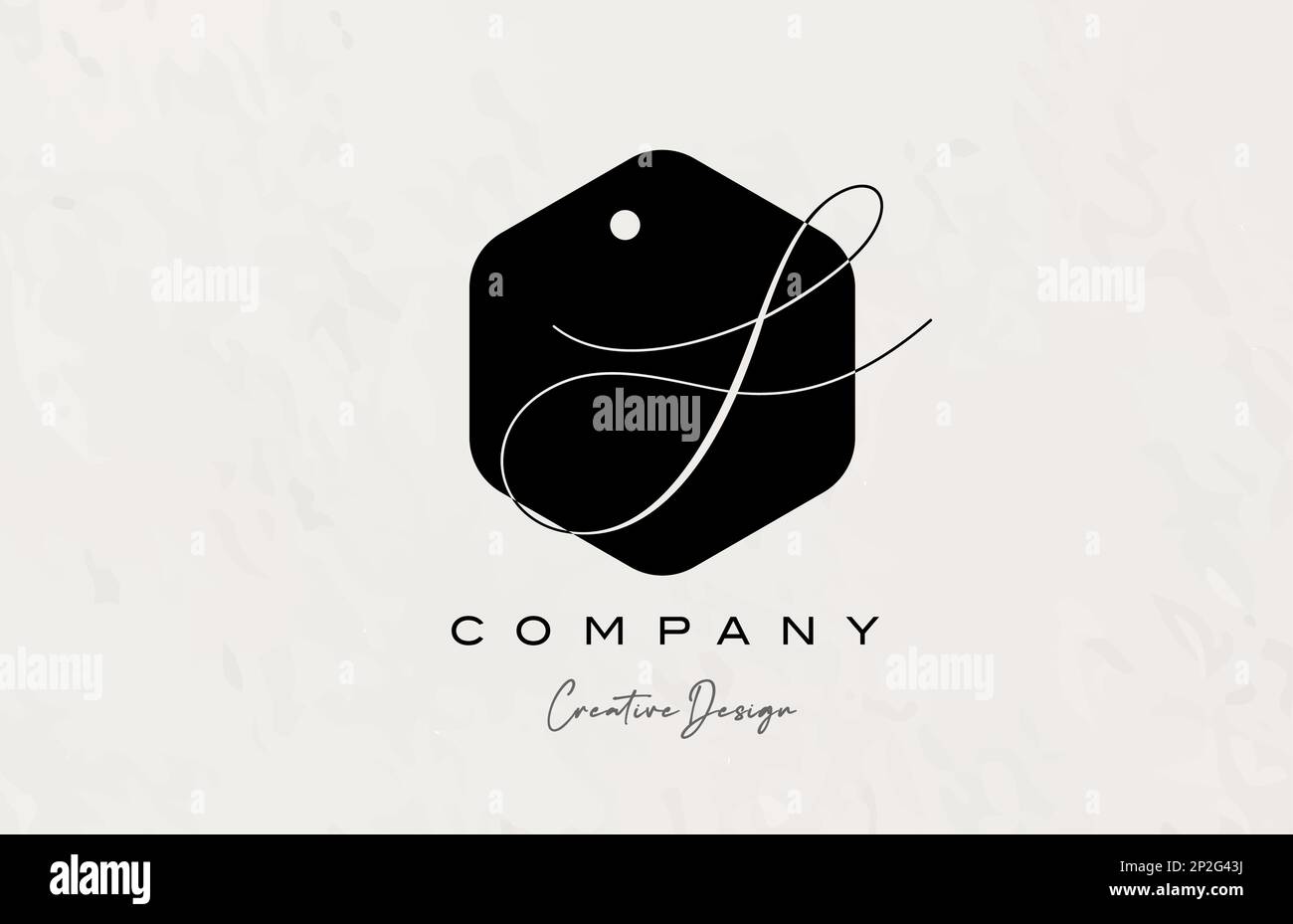 black and white polygon S alphabet letter logo icon design with dot and ...