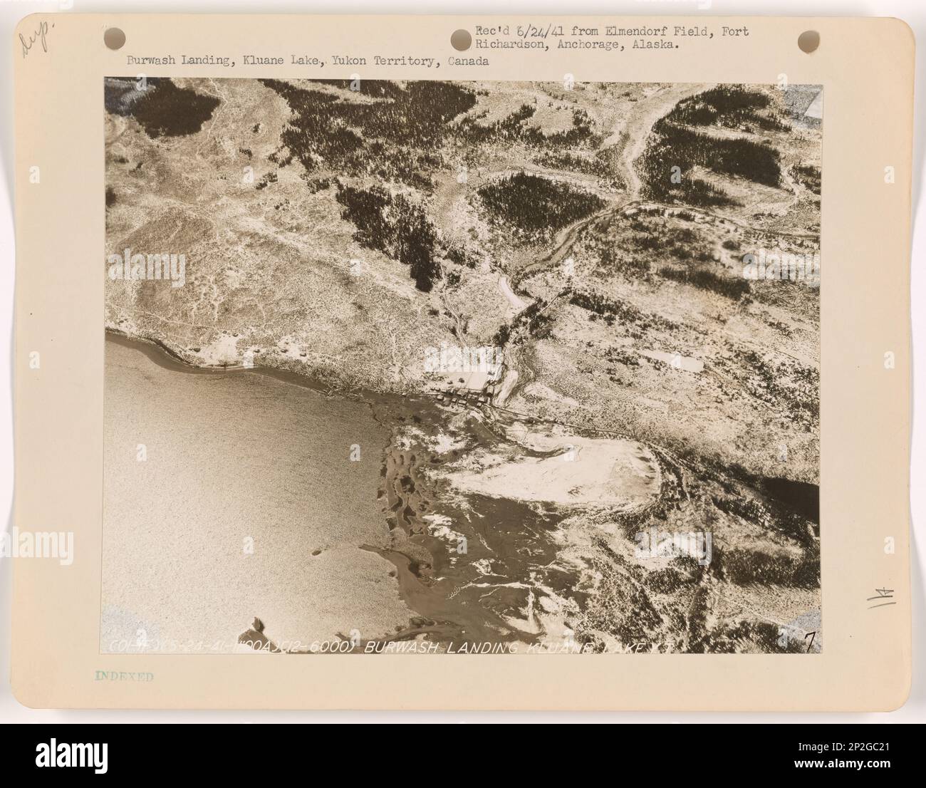 Canada Burwash Landing, Aerial Photograph Stock Photo Alamy