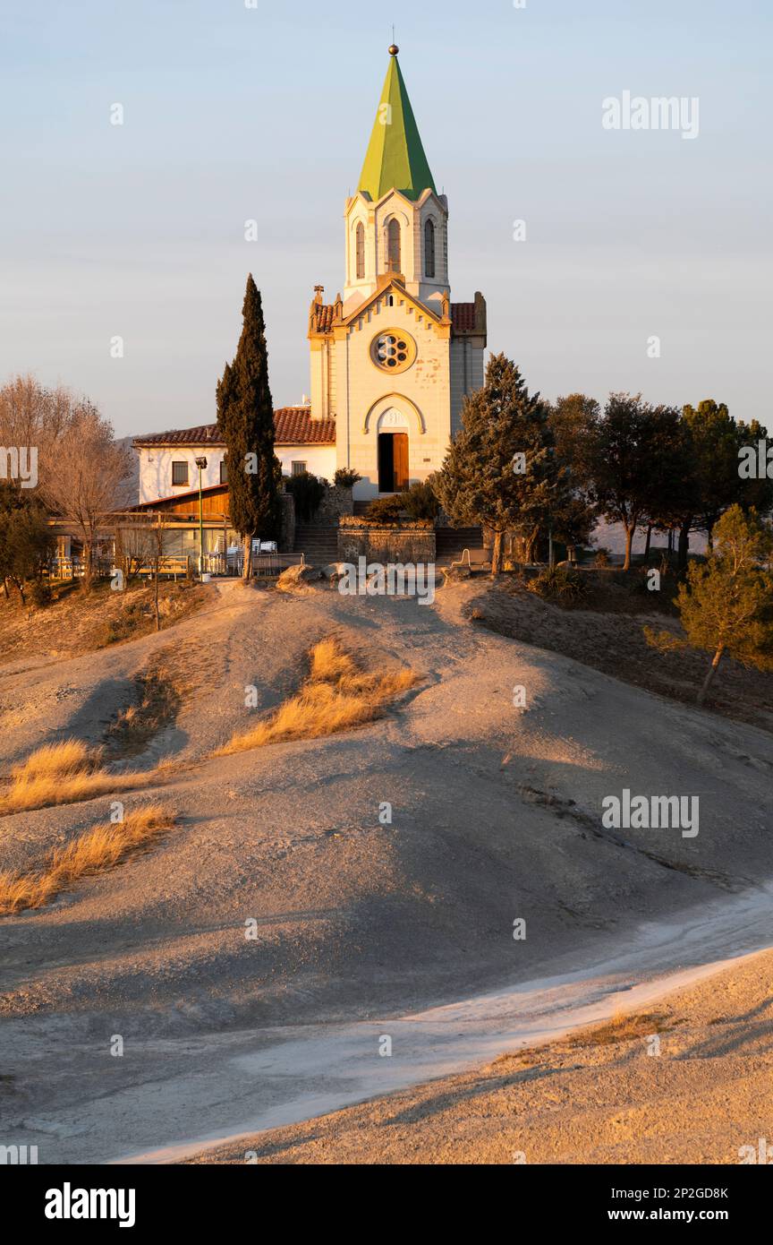 Sanctuary of puig agut, vertical format, high point Stock Photo