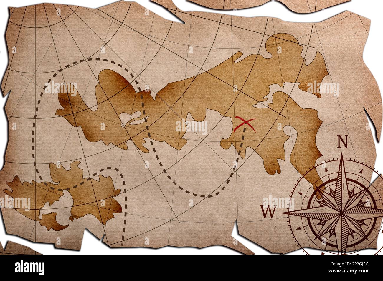 Old Pirate Treasure Map On White Background Illustration Stock Photo Old pirate treasure map on white background illustration stock photo