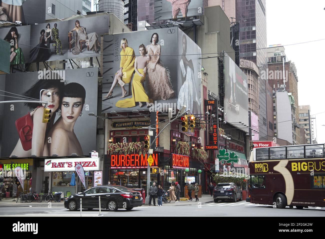 7th Avenue and 49th Street at the north end of the Times Square