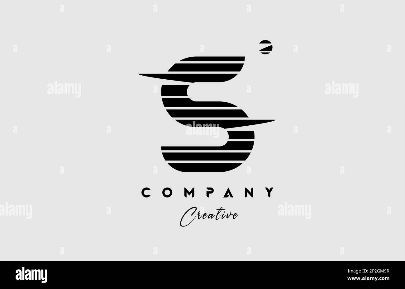 lines S alphabet letter logo icon design in black and white. Creative ...