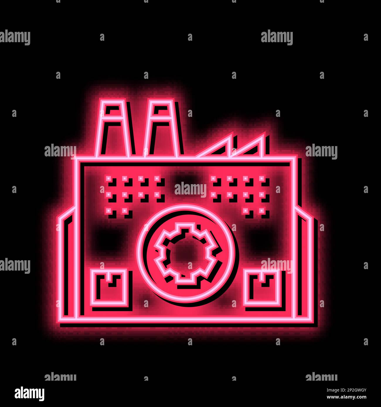 industrial plant building color icon vector illustration Stock Vector ...