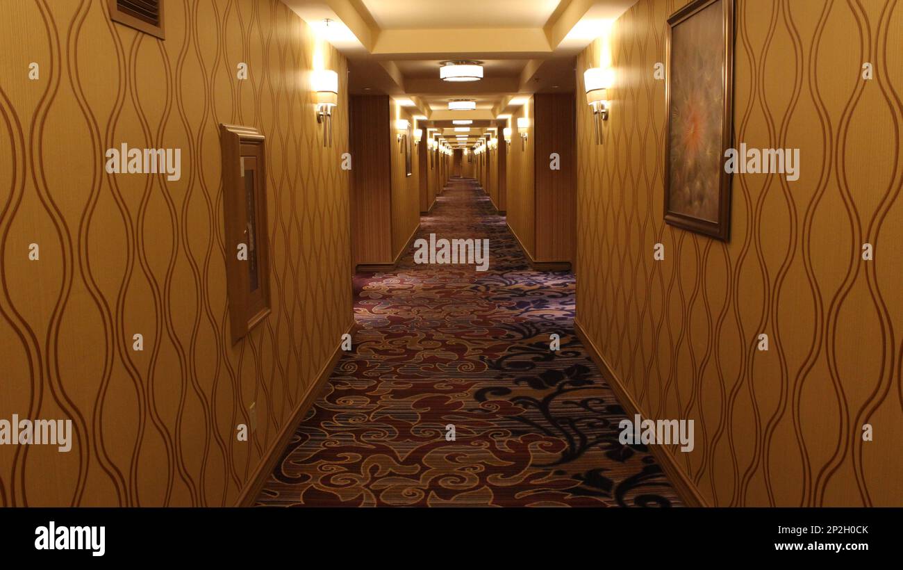 The Bellagio Hotel Interior Hallways/Corridors. Las Vegas, Nevada, USA Stock Photo