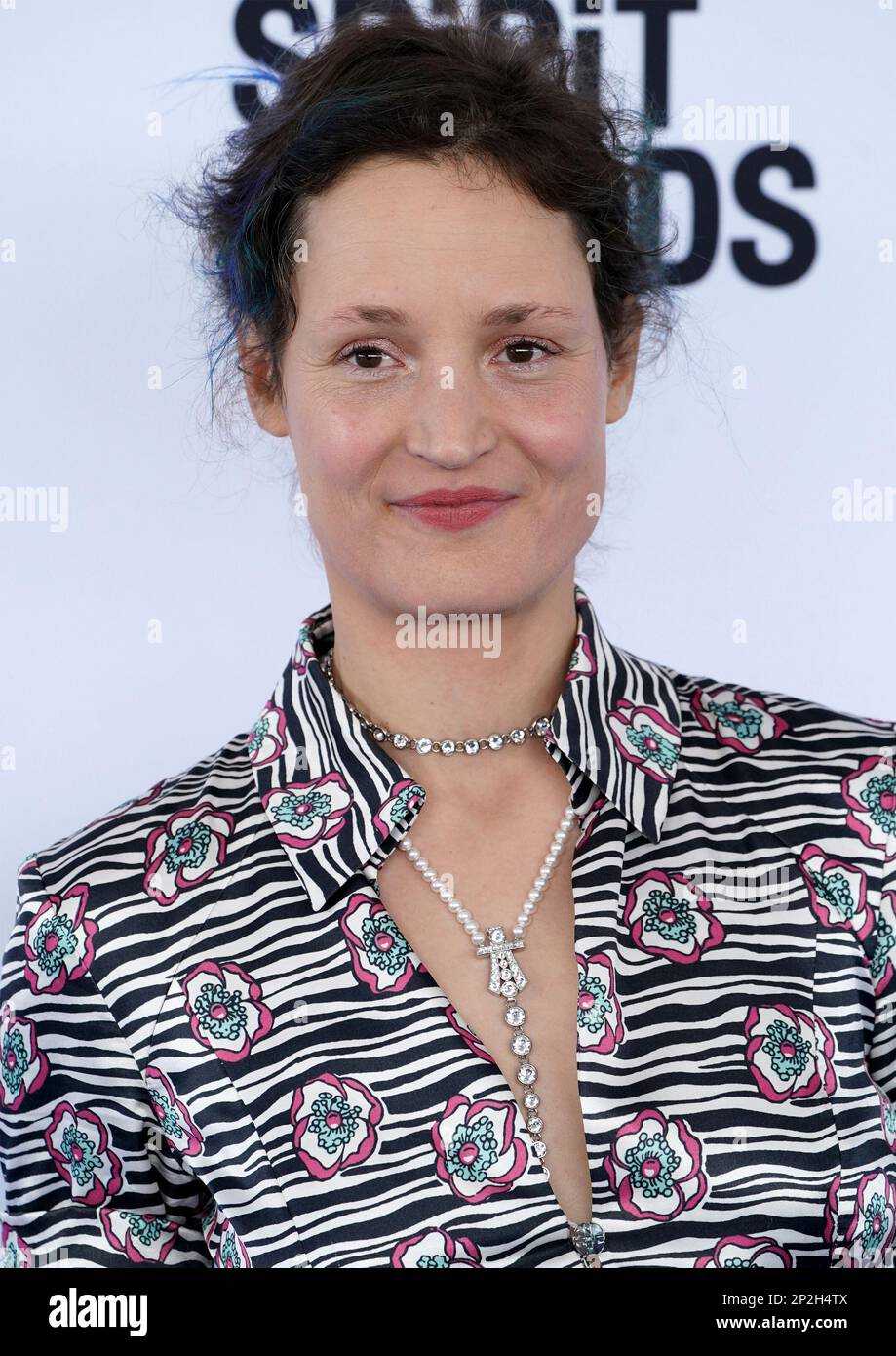 Vicky Krieps arrives at the Film Independent Spirit Awards on Saturday